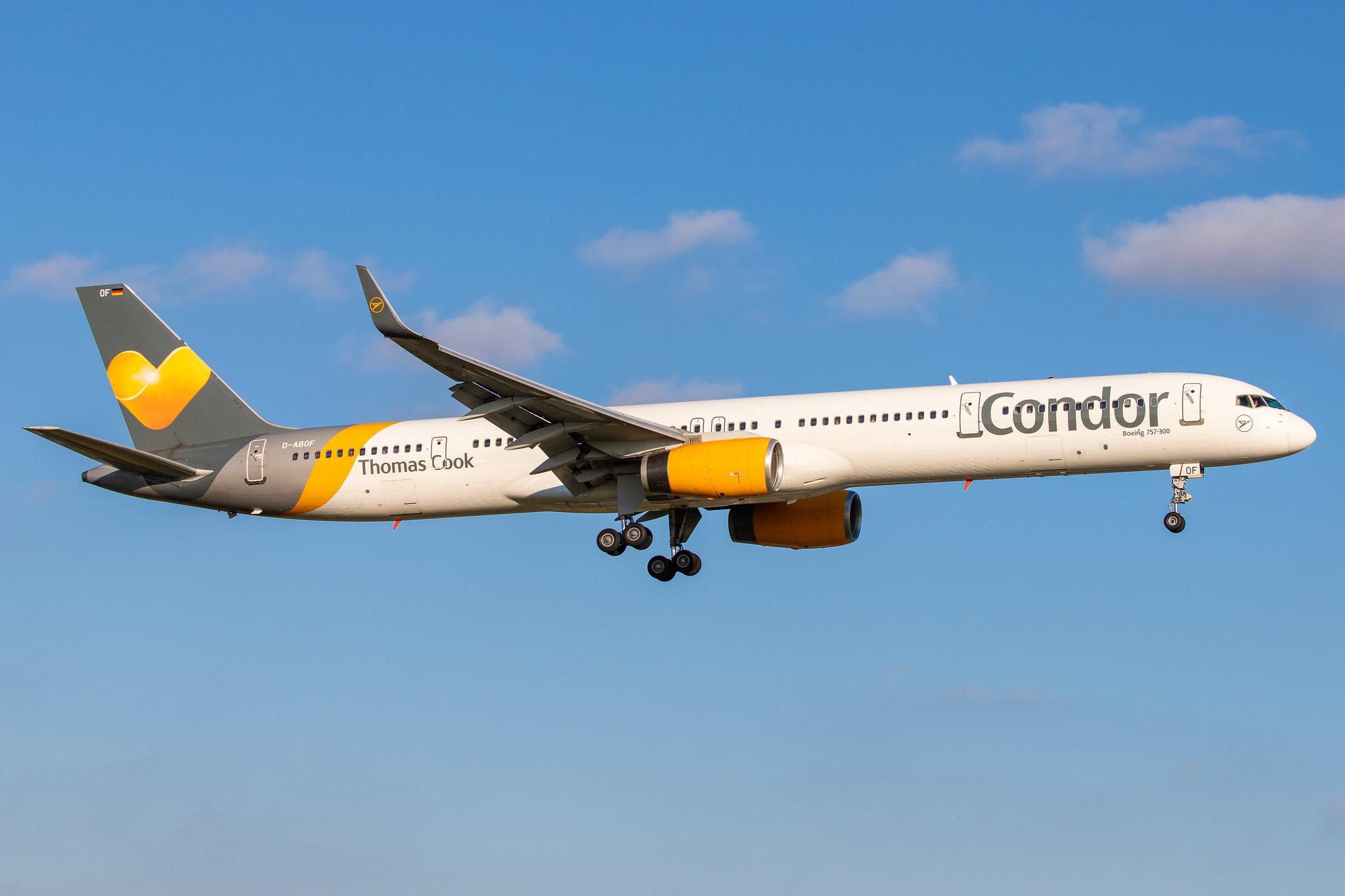 Hamburg Airport (HAM/EDDH): Condor (DE / CFG) |  Boeing 757-330 B753 | D-ABOF | MSN 29013