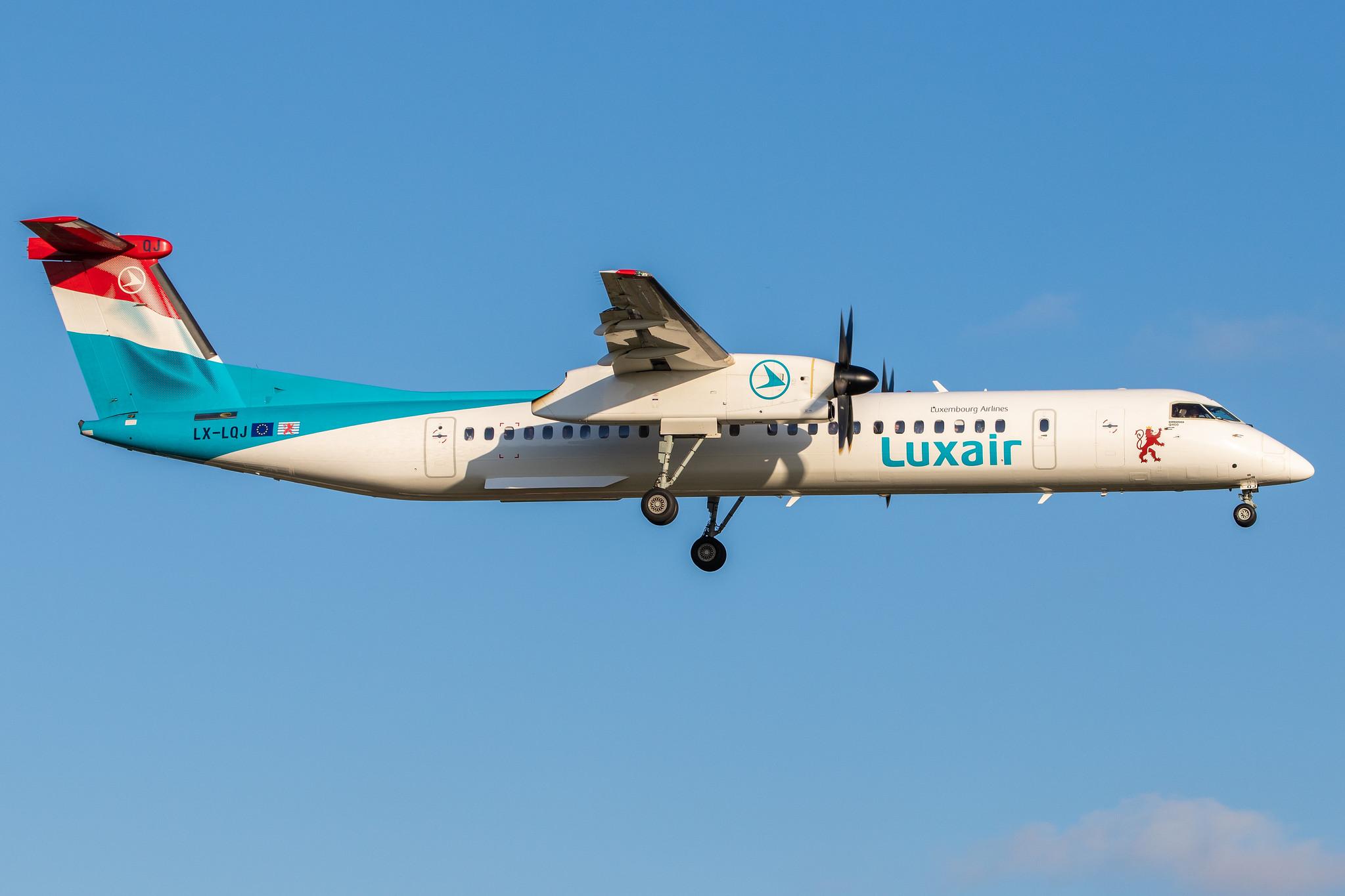 Hamburg Airport: Luxair (LG / LGL) |  De Havilland Canada Dash 8-400 DH8D | LX-LQJ | MSN 4562