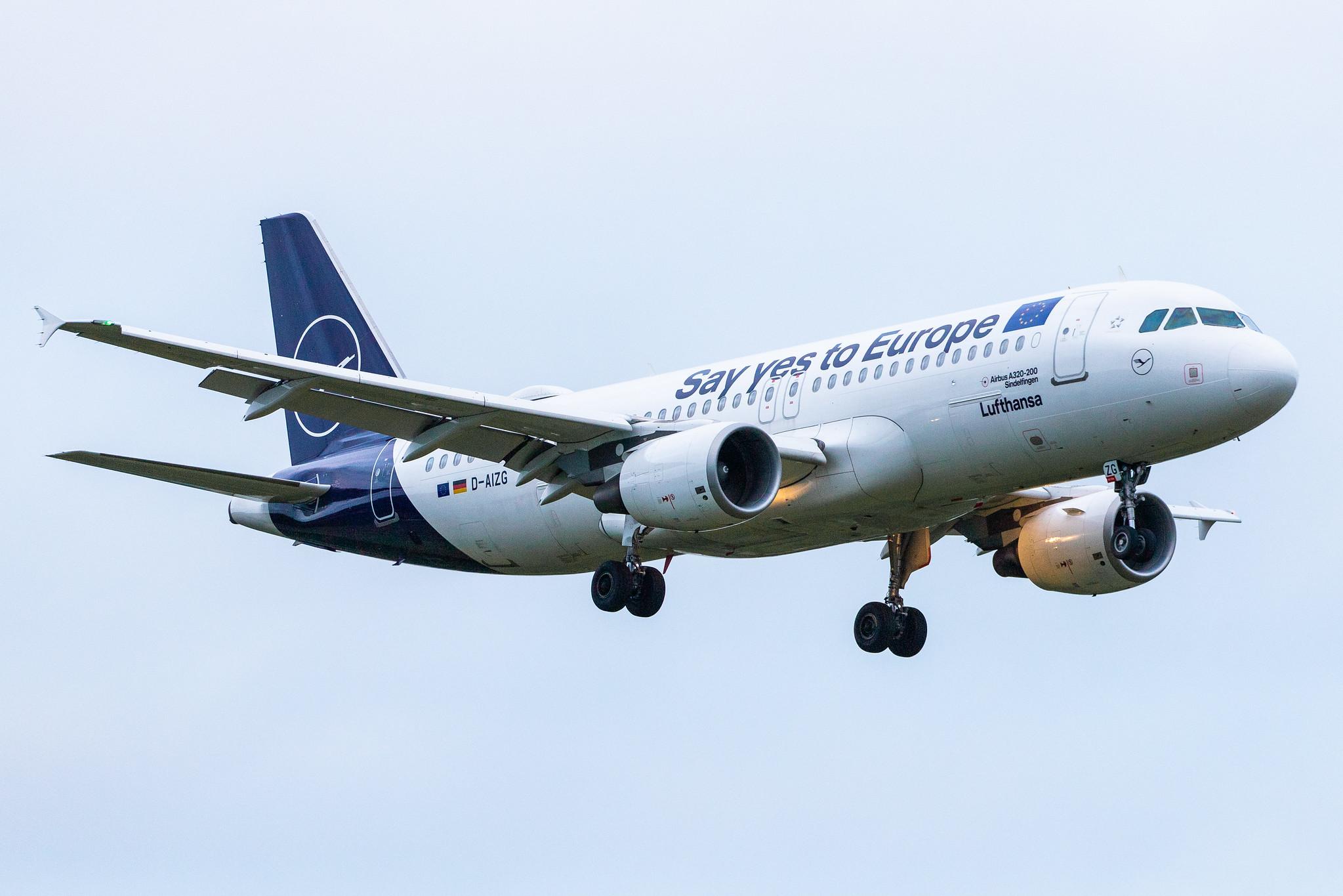 Hamburg Airport: Lufthansa (LH / DLH) | Livery: Say yes to Europe Livery | Airbus A320-214 A320 | D-AIZG | MSN 4324