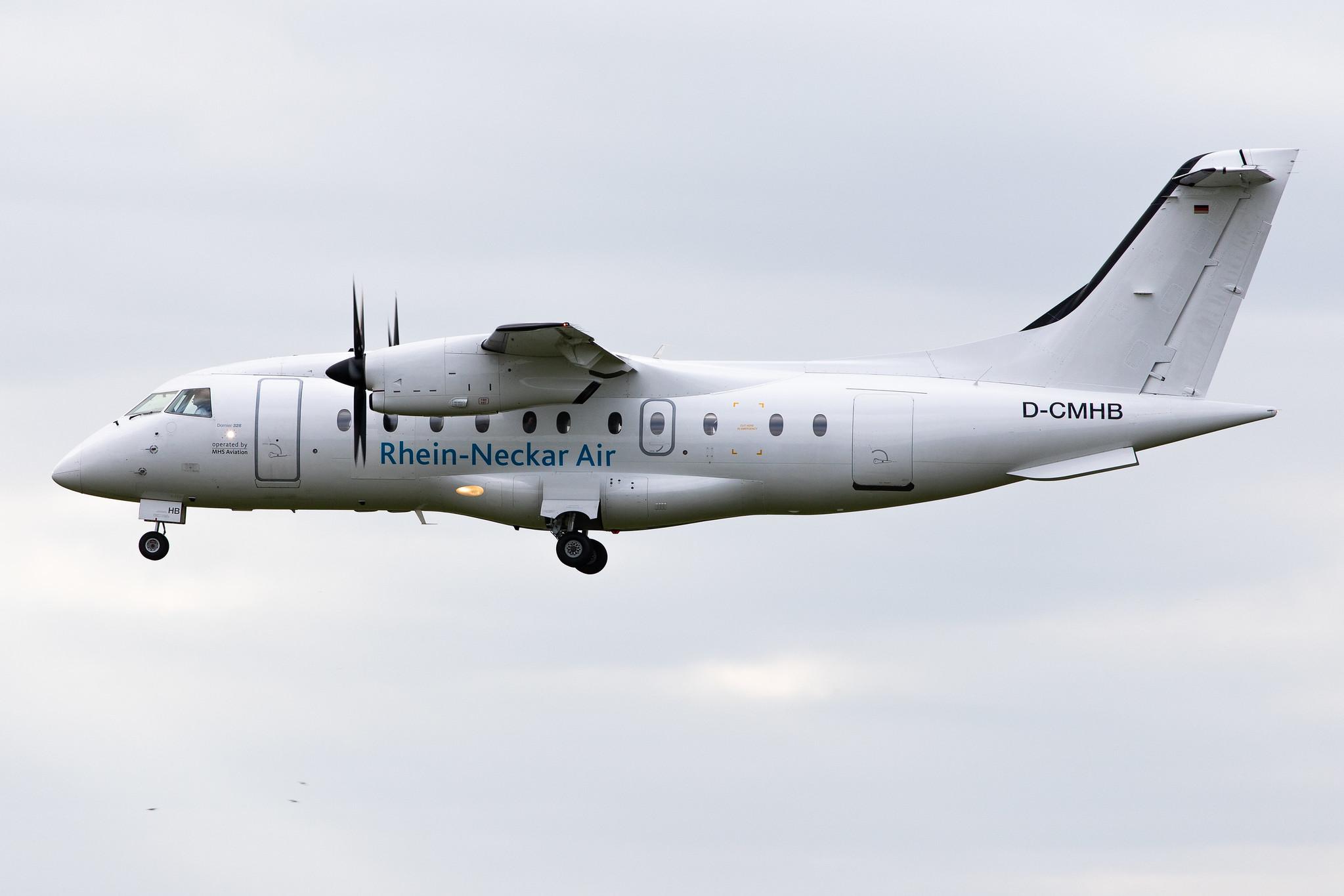Hamburg Airport: Rhein-Neckar Air (M2 / MHV) | Operator: MHS Aviation |  Dornier 328-110 D328 | D-CMHB | MSN 3110