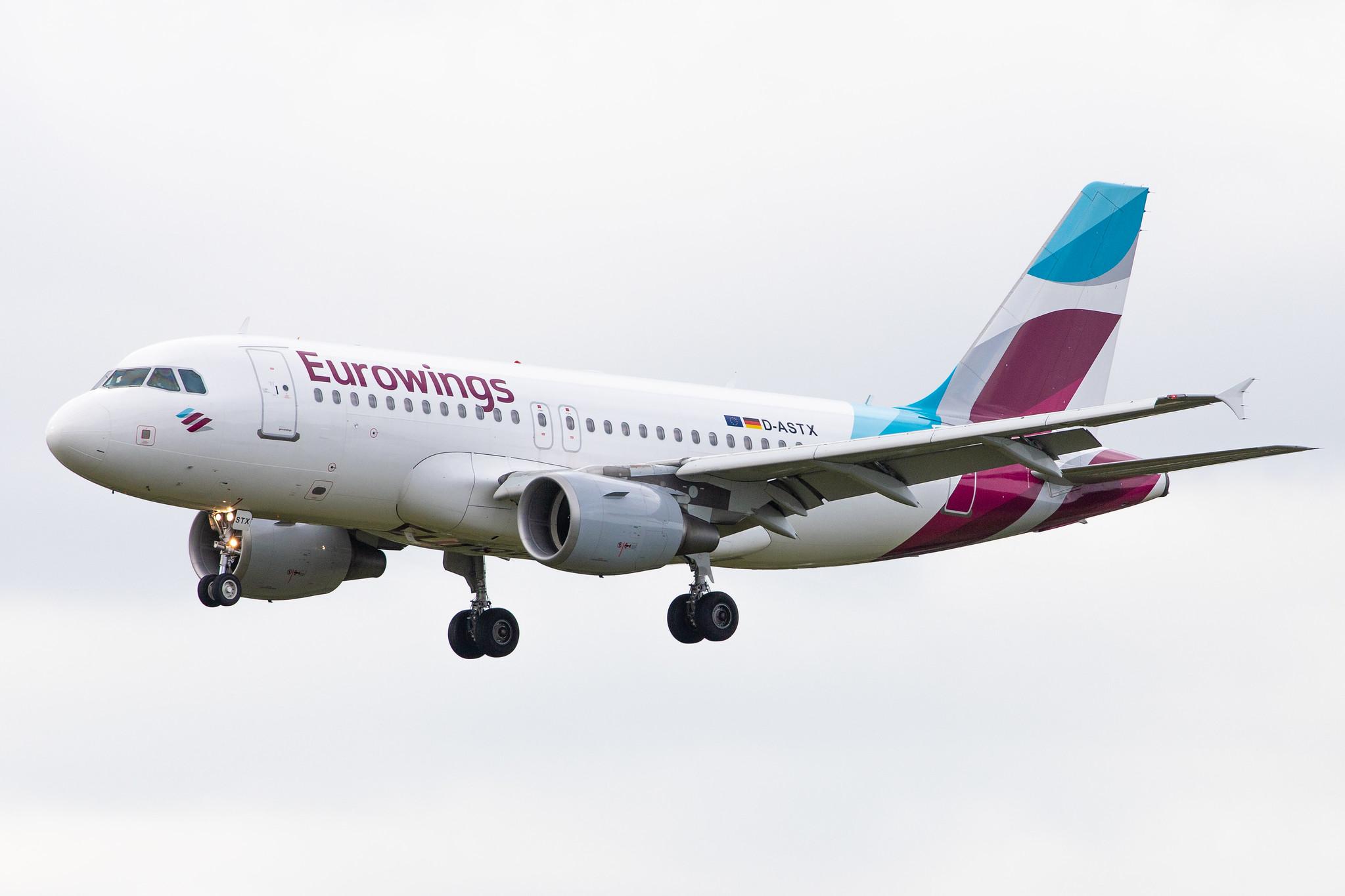 Hamburg Airport (HAM/EDDH): Eurowings (EW / EWG) | Operator: Germanwings |  Airbus A319-112 A319 | D-ASTX | MSN 3202