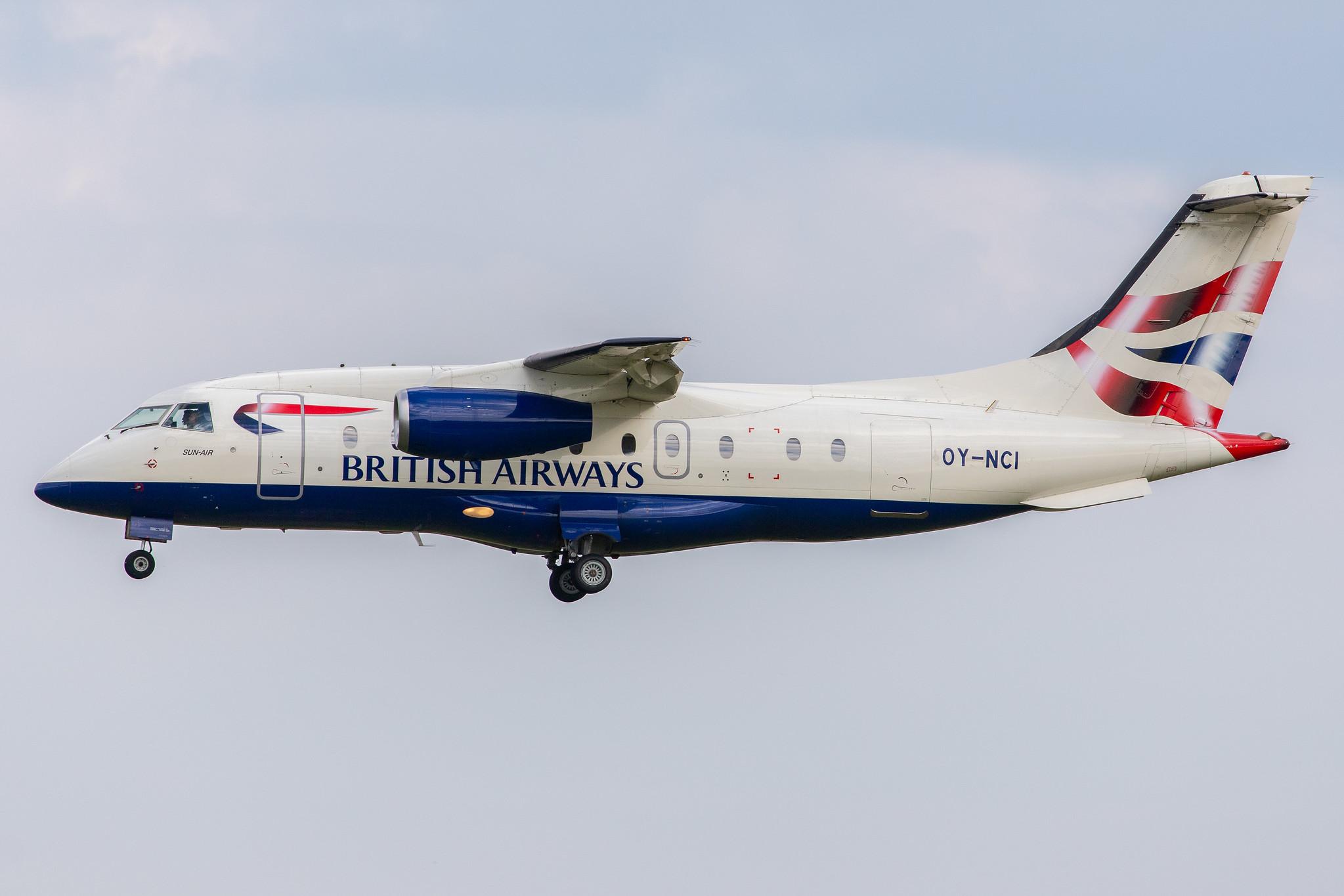 Hamburg Airport: British Airways (BA / BAW) | Operator: Sun-Air |  Dornier 328-300 JET J328 | OY-NCI | MSN 3142