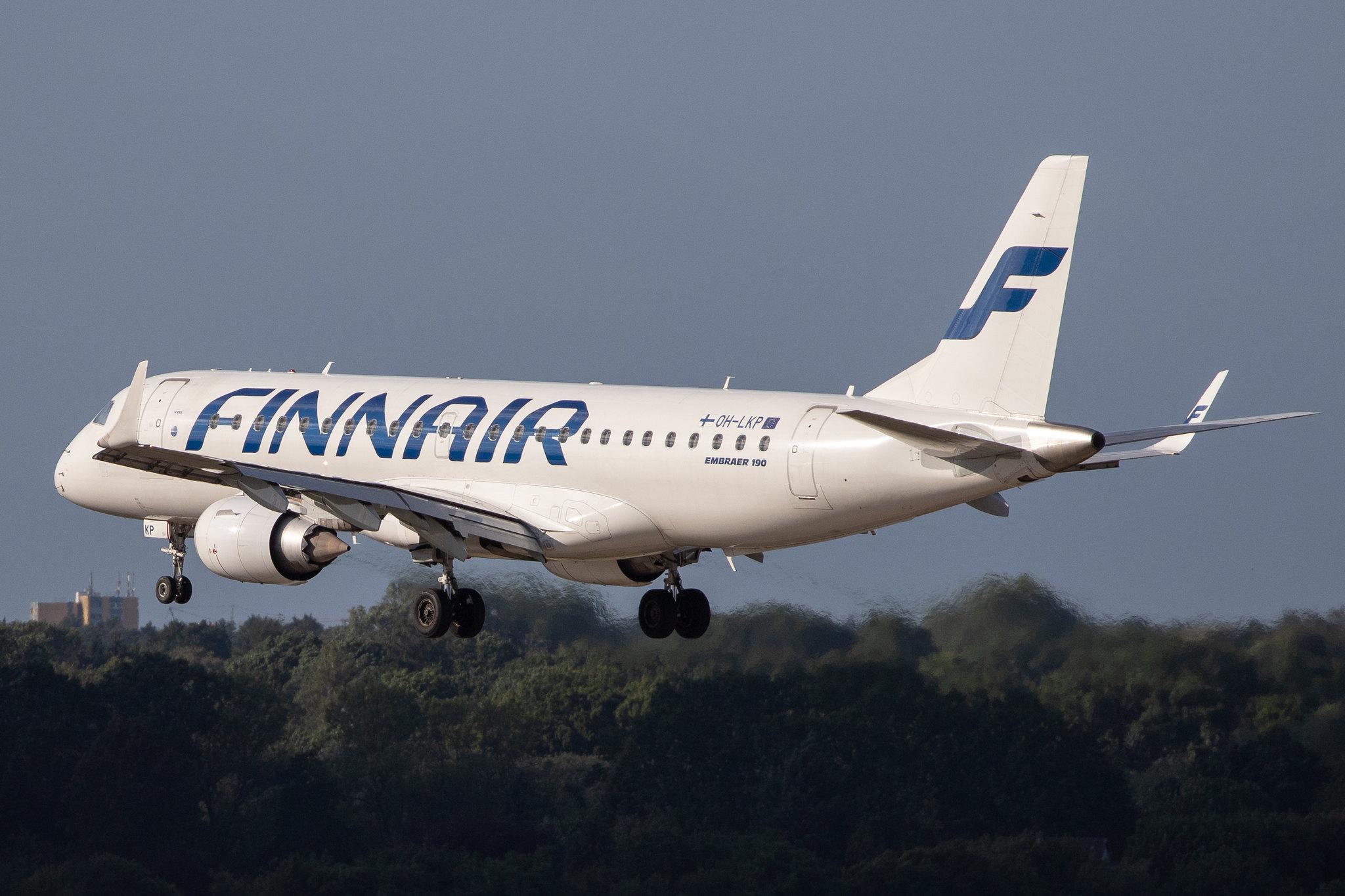 Hamburg Airport: Finnair (AY / FIN) | Operator: NORRA |  Embraer E190LR E190 | OH-LKP | MSN 19000416