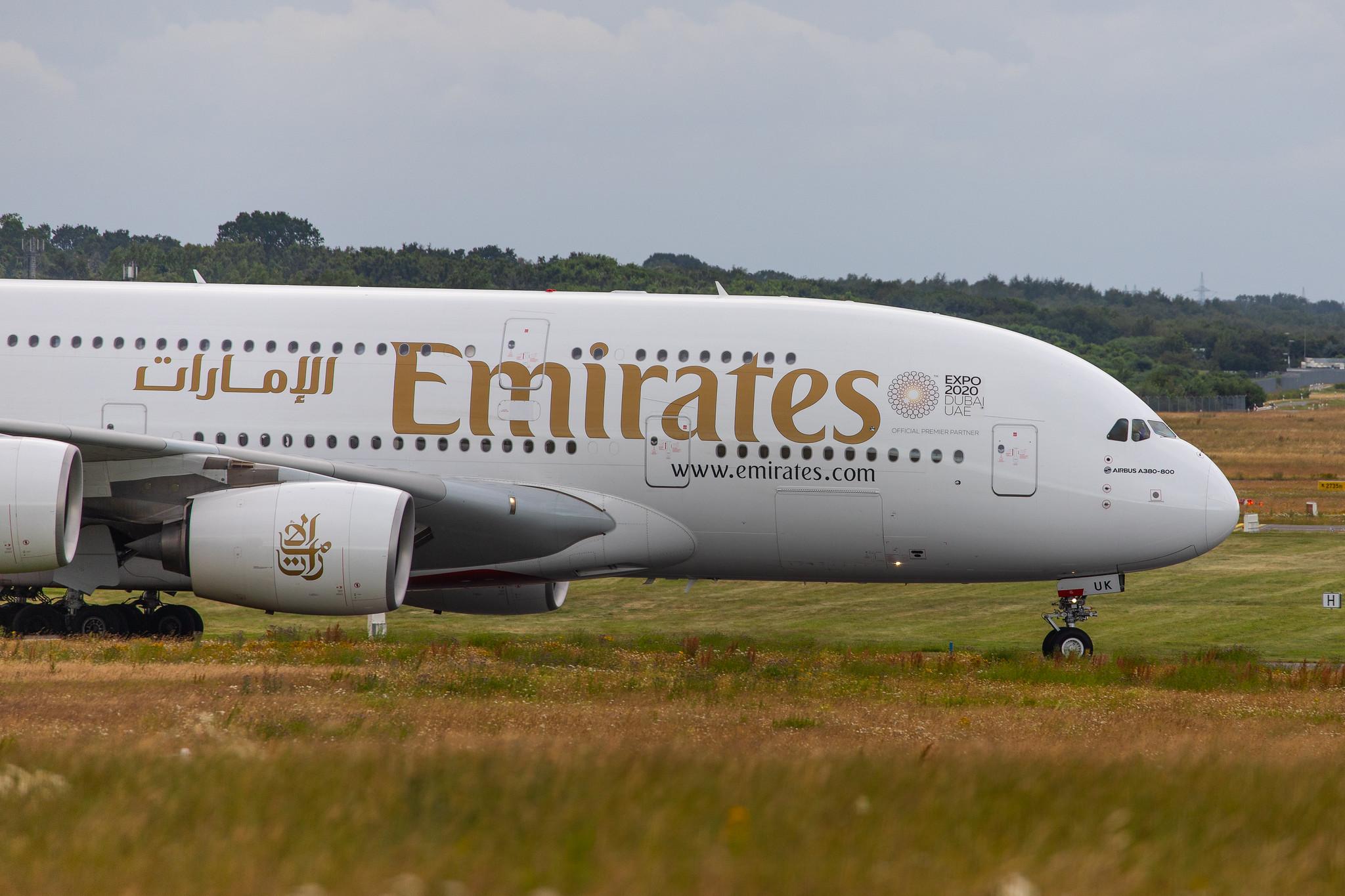 Hamburg Airport: Emirates (EK / UAE) |  Airbus A380-861 A388 | A6-EUK | MSN 223