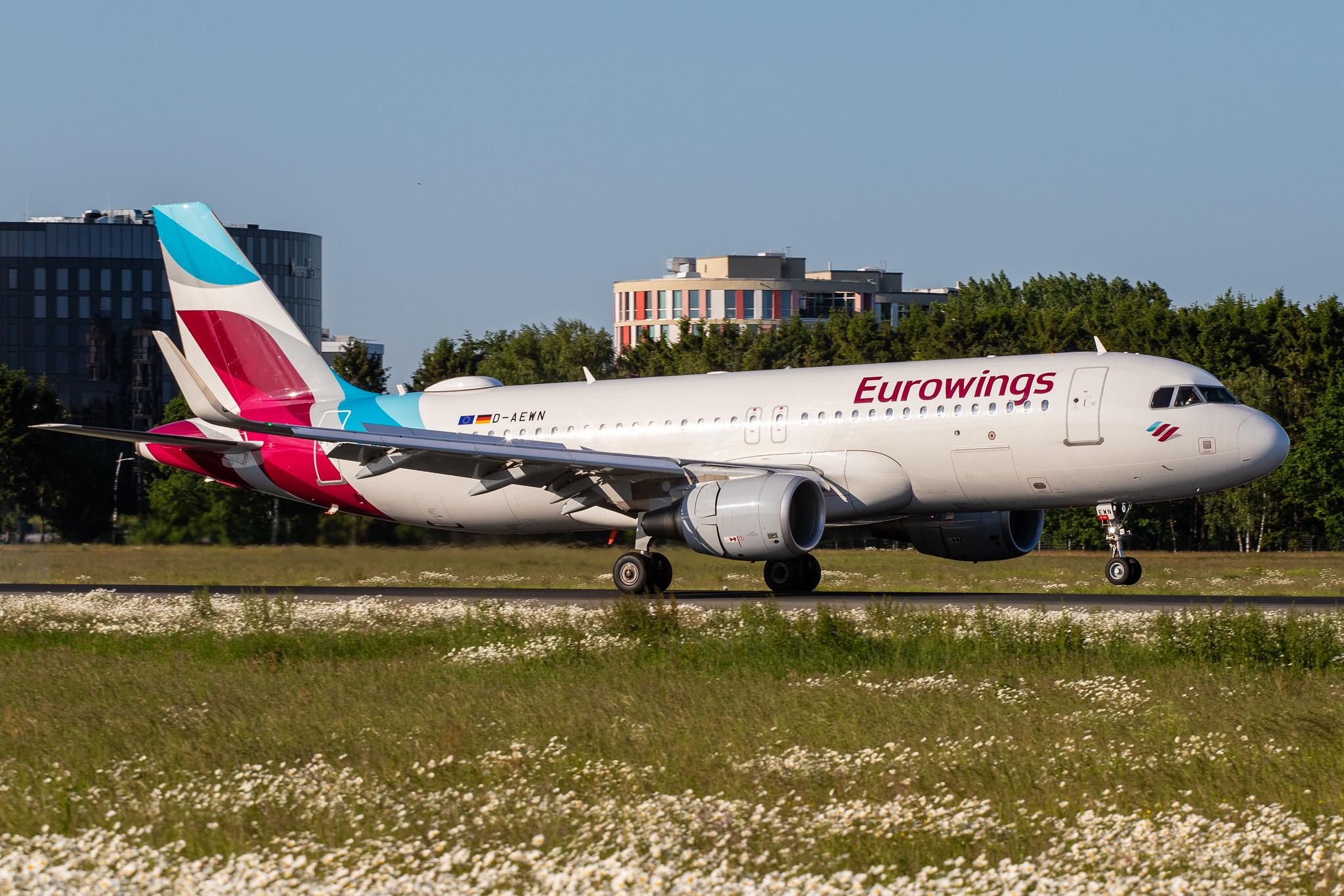Hamburg Airport (HAM/EDDH): Eurowings (EW / EWG) |  Airbus A320-214 A320 | D-AEWN | MSN 7393