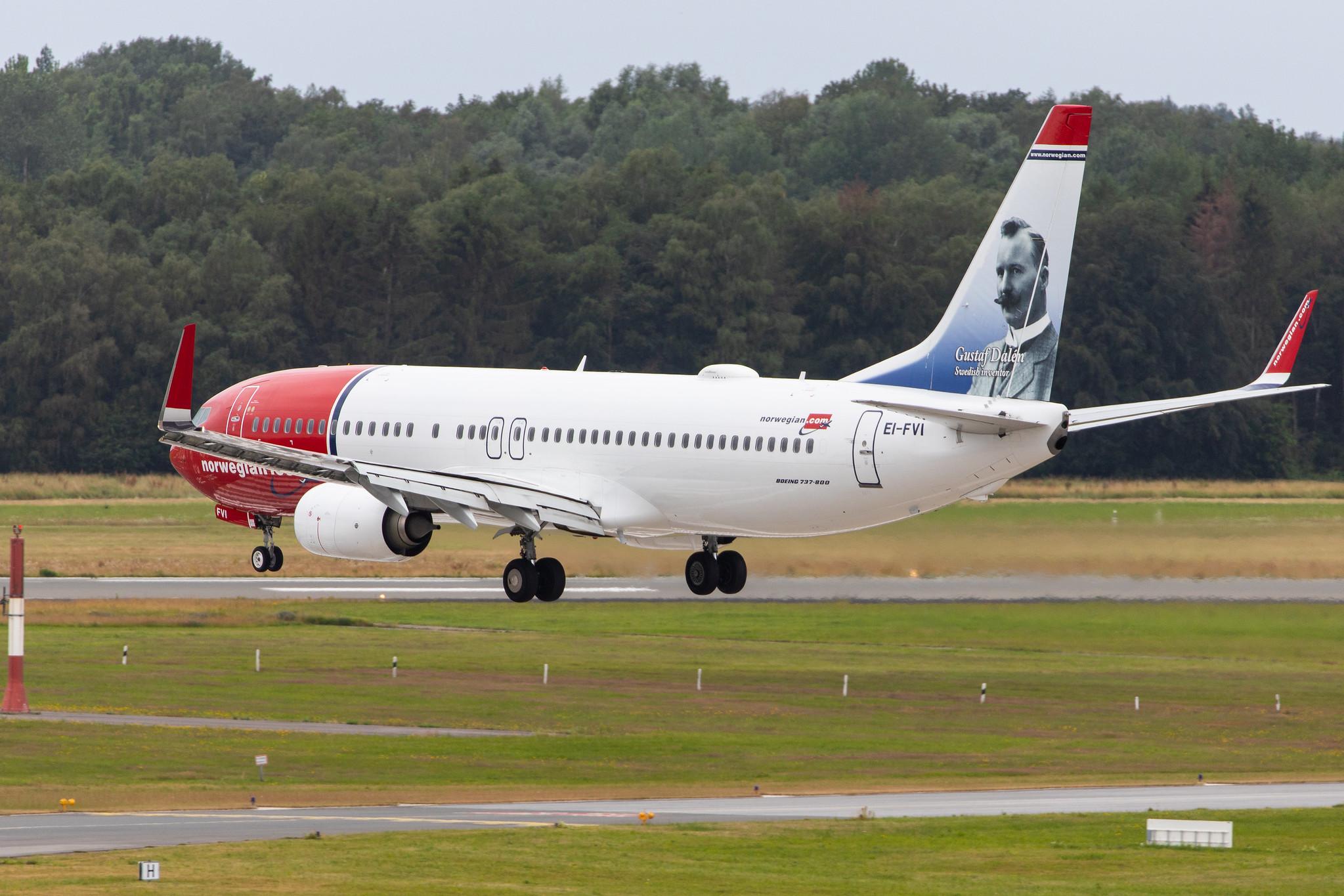 Hamburg Airport: Norwegian (DY / NAX) |  Boeing 737-8JP B738 | EI-FVI | MSN 42274