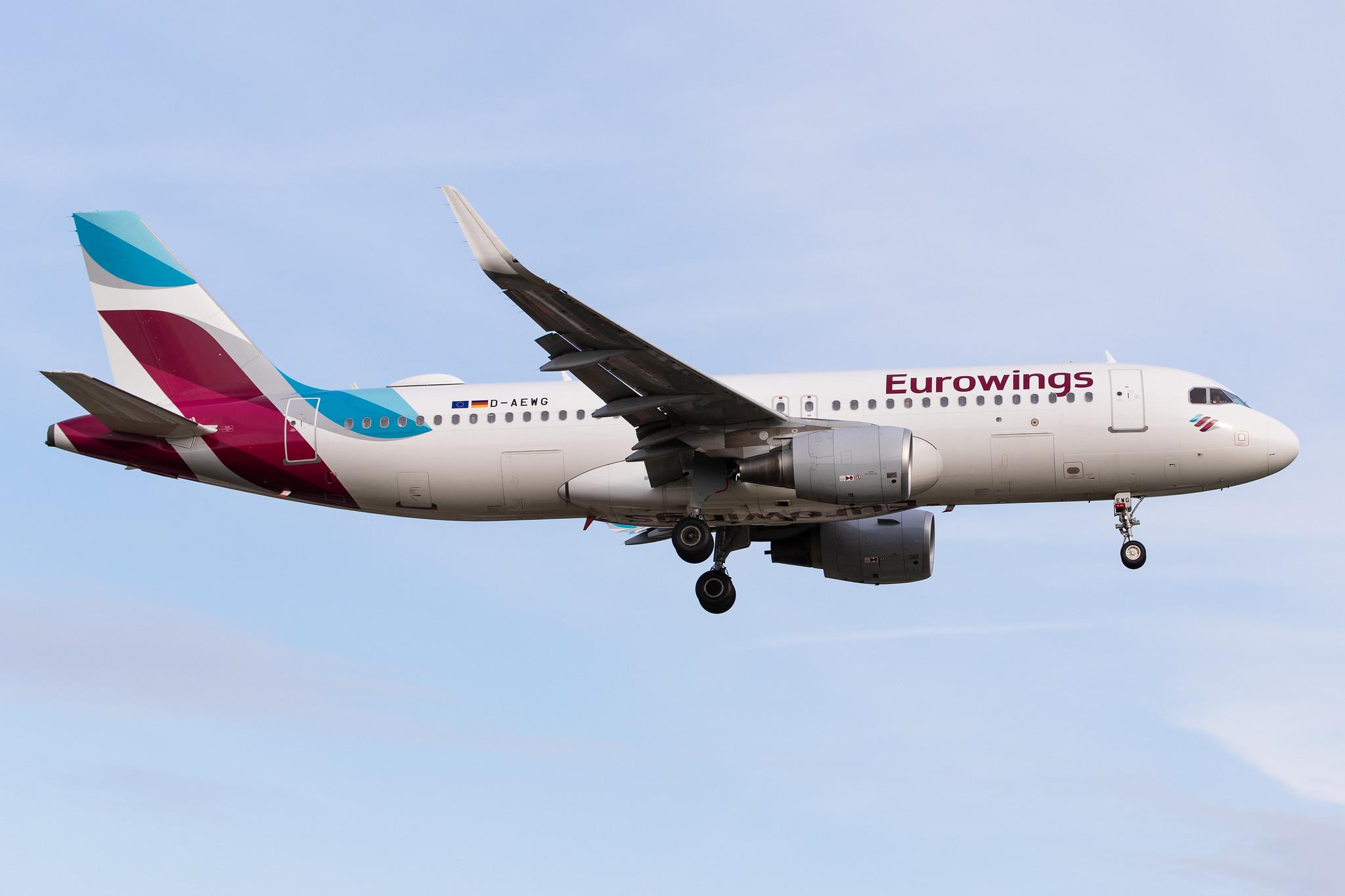 Hamburg Airport: Eurowings (EW / EWG) |  Airbus A320-214 A320 | D-AEWG | MSN 7121