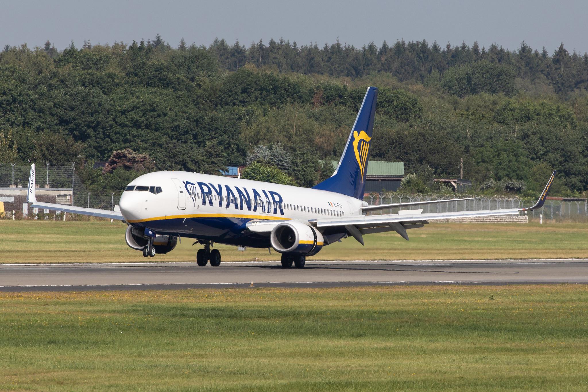 Hamburg Airport: Ryanair (FR / RYR) |  Boeing 737-8AS B738 | EI-FTJ | MSN 44760