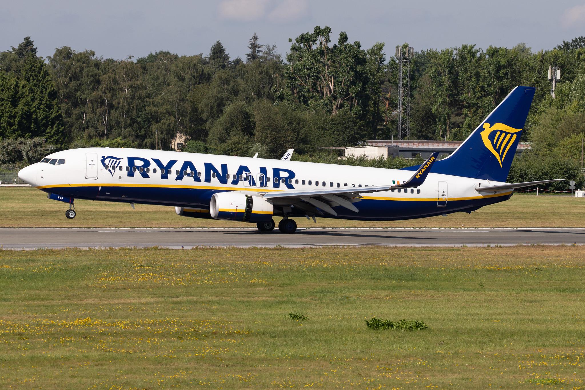 Hamburg Airport: Ryanair (FR / RYR) |  Boeing 737-8AS B738 | EI-FTJ | MSN 44760