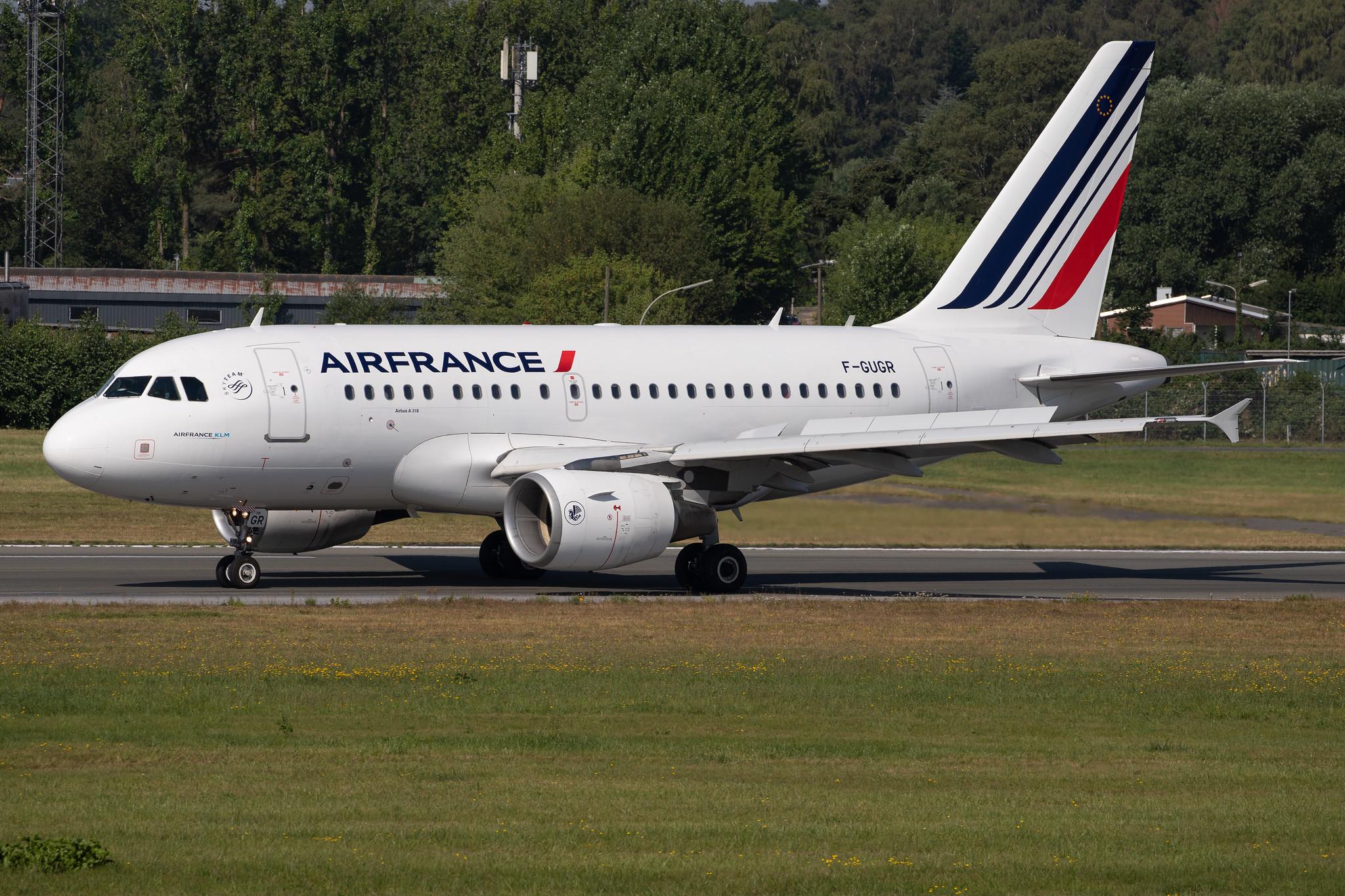 Hamburg Airport: Air France (AF / AFR) |  Airbus A318-111 A318 | F-GUGR | MSN 3009