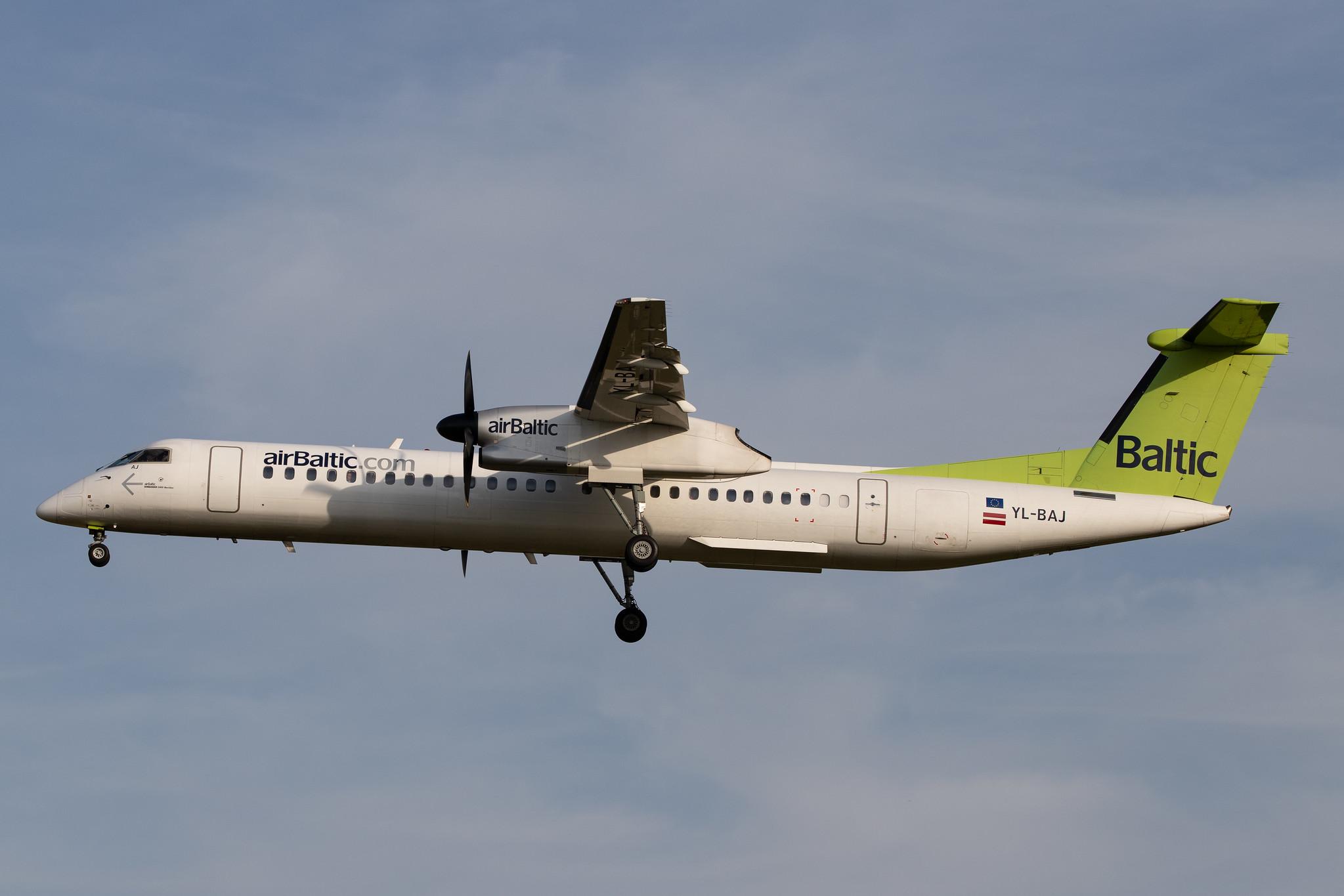 Hamburg Airport: Air Baltic (BT / BTI) | De Havilland Canada Dash 8 Q400 DH8D | YL-BAJ | MSN 4309