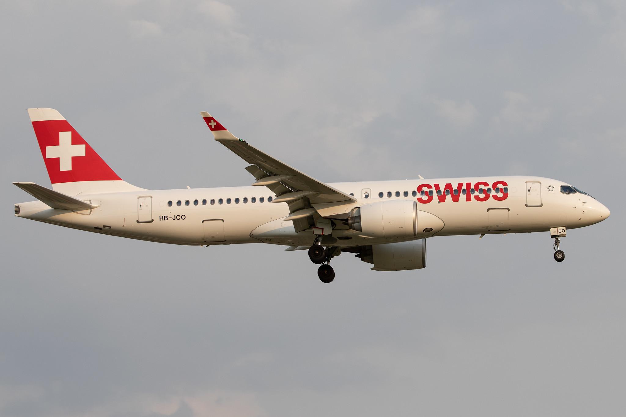 Hamburg Airport: Swiss (LX / SWR) | Airbus A220-300 BCS3 | HB-JCO | MSN 55033
