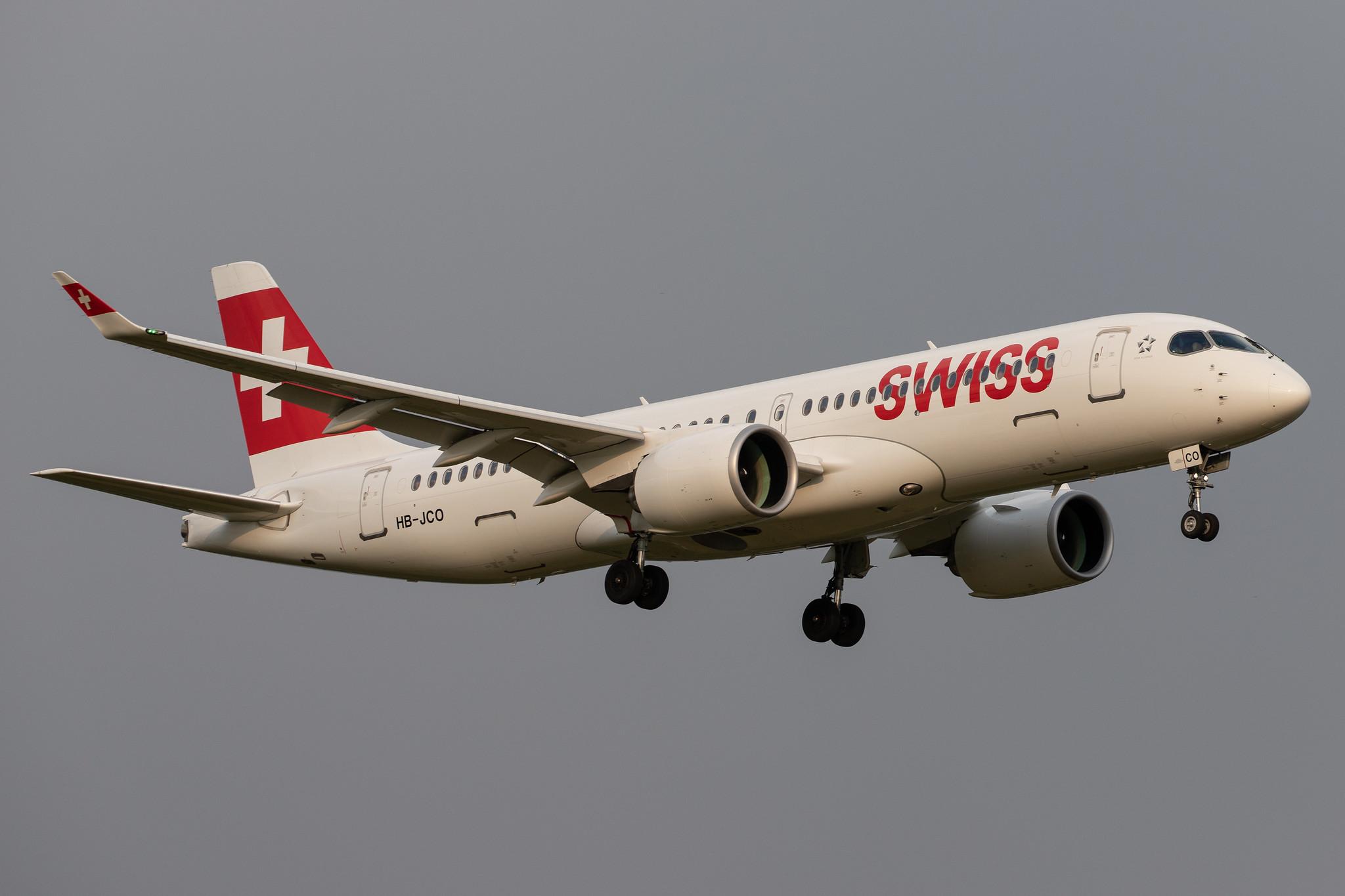 Hamburg Airport: Swiss (LX / SWR) | Airbus A220-300 BCS3 | HB-JCO | MSN 55033