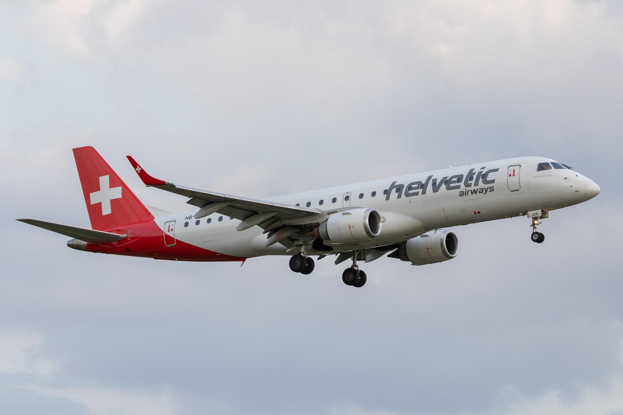 Hamburg Airport: Helvetic Airways (2L / OAW) | Embraer ERJ-190AR E190 | HB-JVS | MSN 19000265