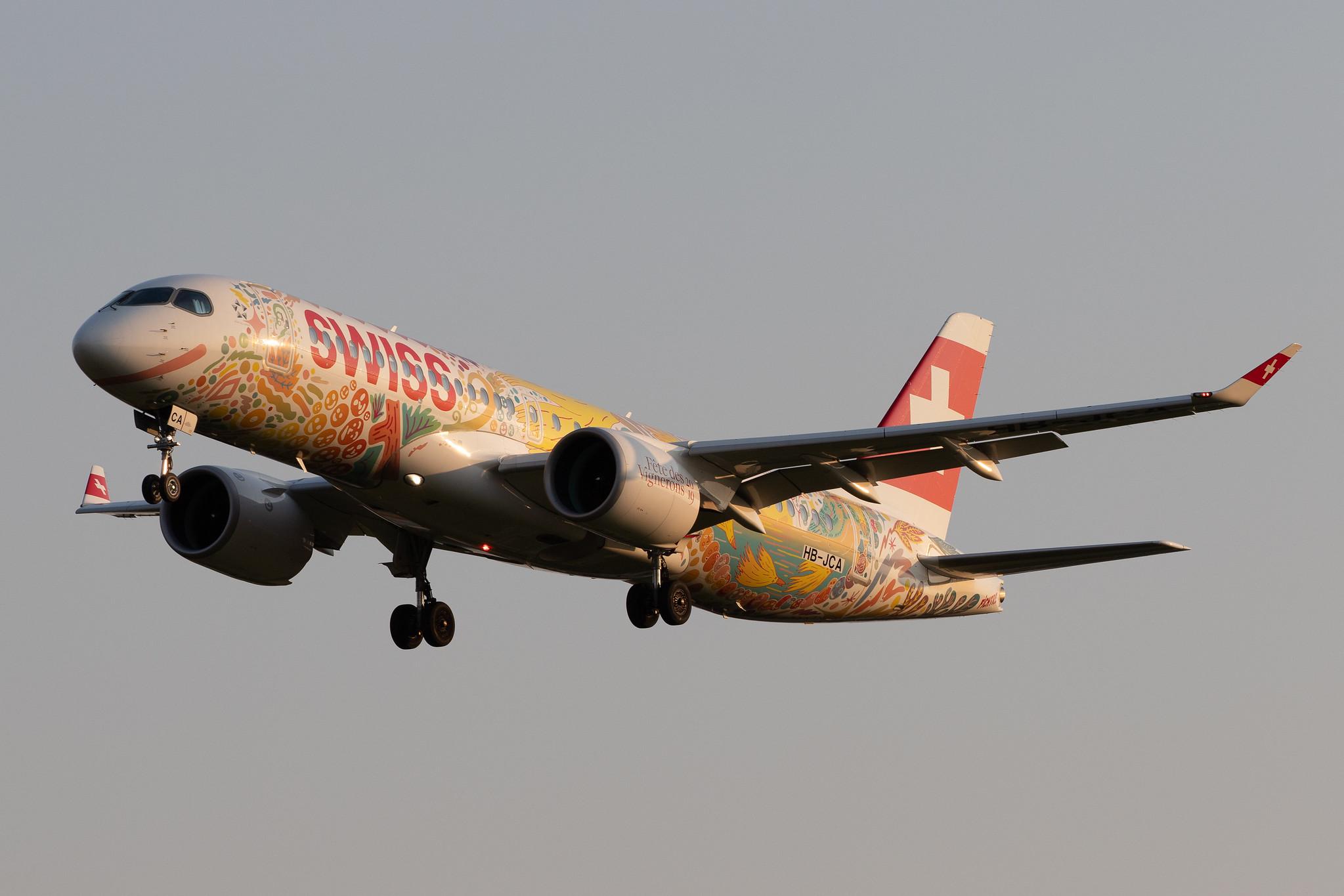 Hamburg Airport: Swiss (LX / SWR) |  Livery: Fete des Vignerons 2019 Livery |  Airbus A220-300 BCS3 | HB-JCA | MSN 55010