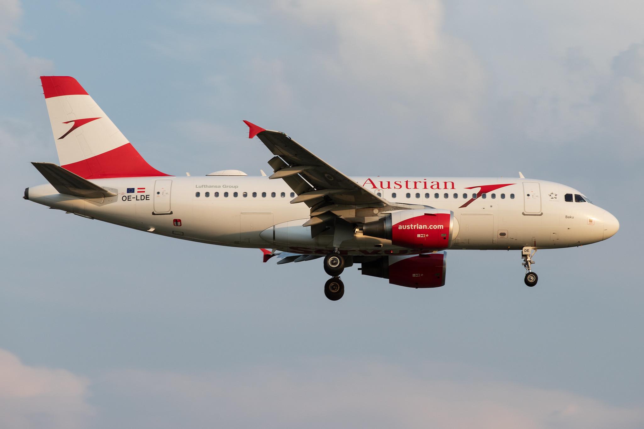 Hamburg Airport: Austrian Airlines (OS / AUA) |  Airbus A319-112 A319 | OE-LDE | MSN 2494