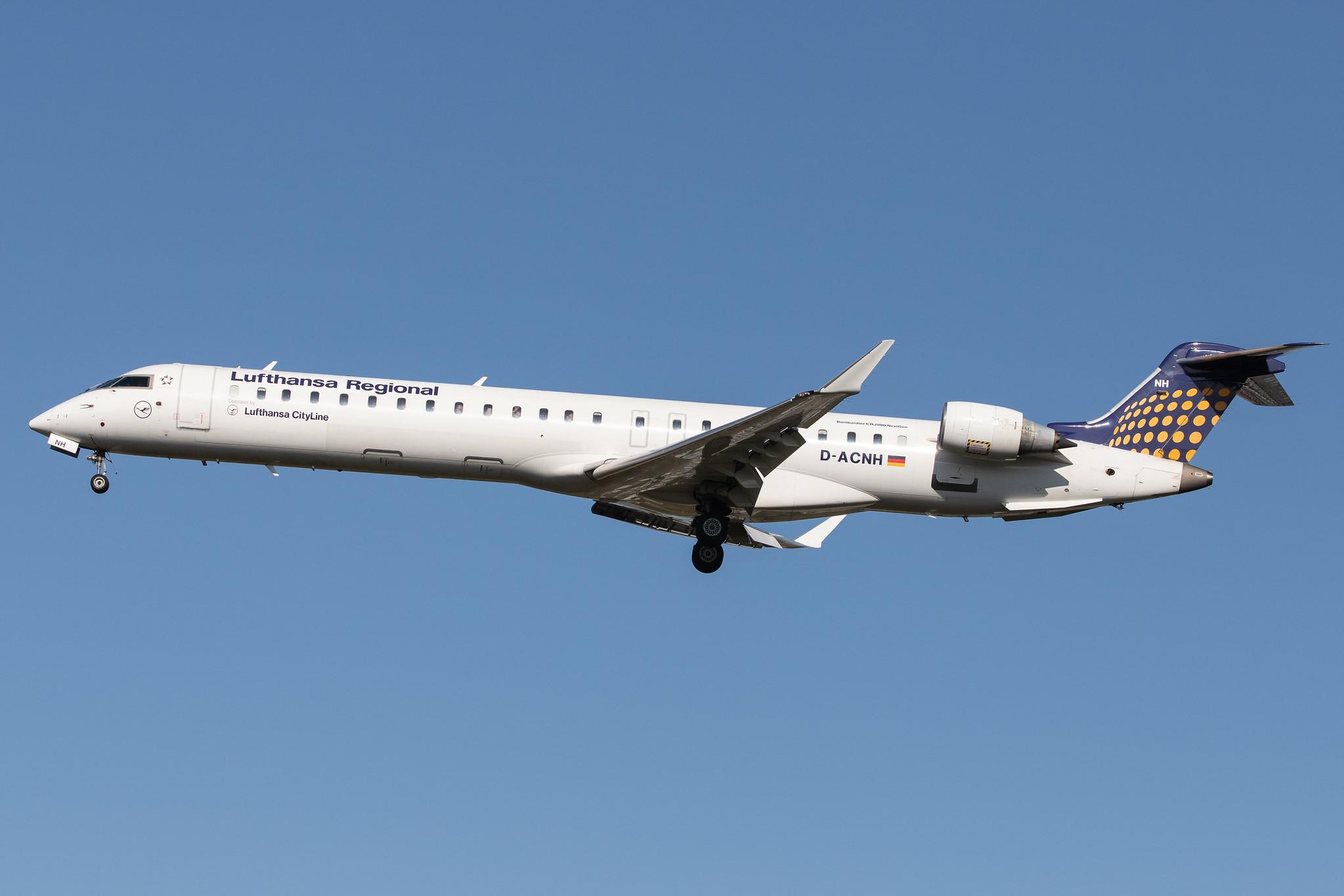 Frankfurt Airport: Lufthansa (LH / DLH) | Operator: Lufthansa CityLine |  Bombardier CRJ-900LR CRJ9 | D-ACNH | MSN 15247