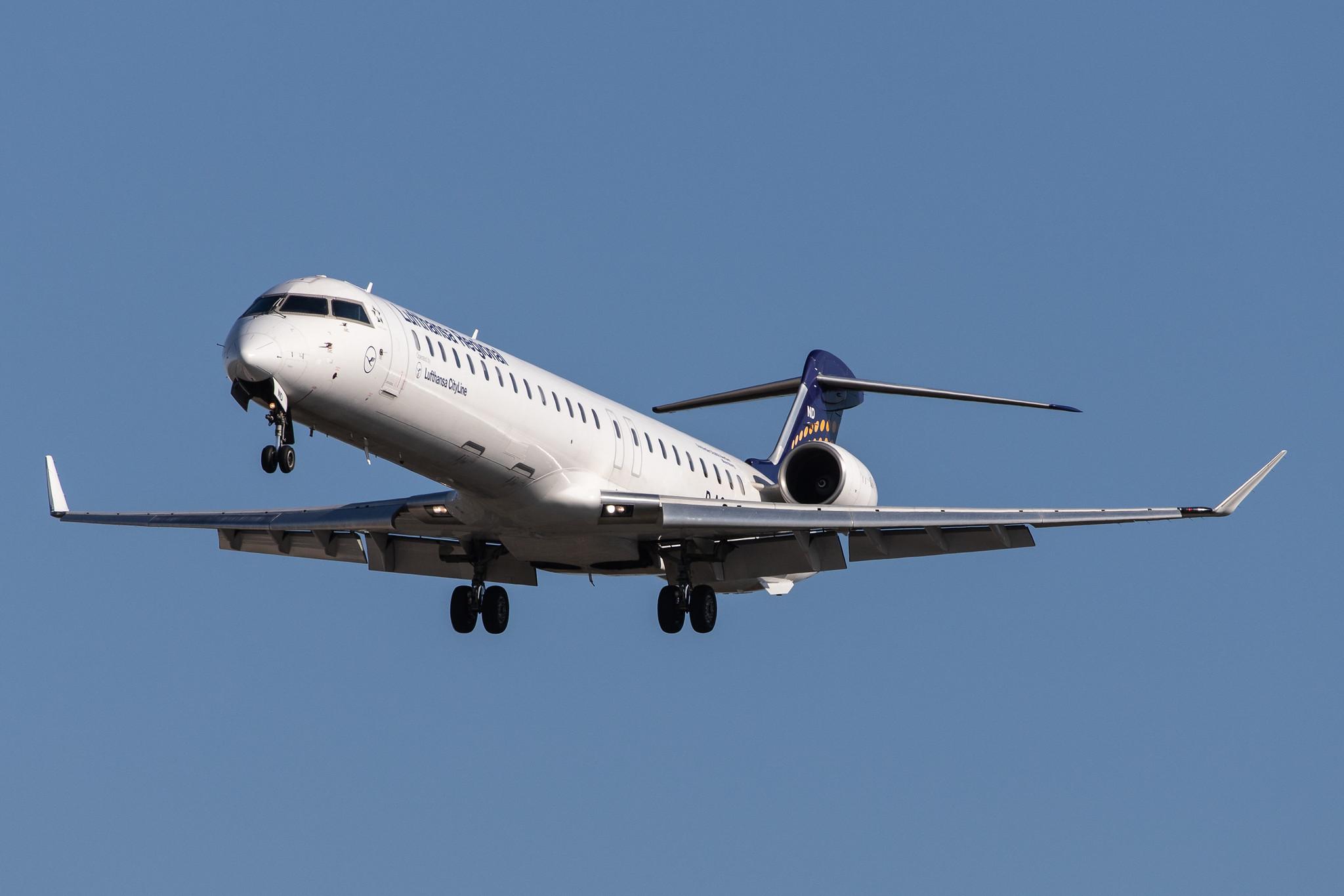 Frankfurt Airport: Lufthansa (LH / DLH) | Operator: Lufthansa CityLine |  Bombardier CRJ-900LR CRJ9 | D-ACND | MSN 15238