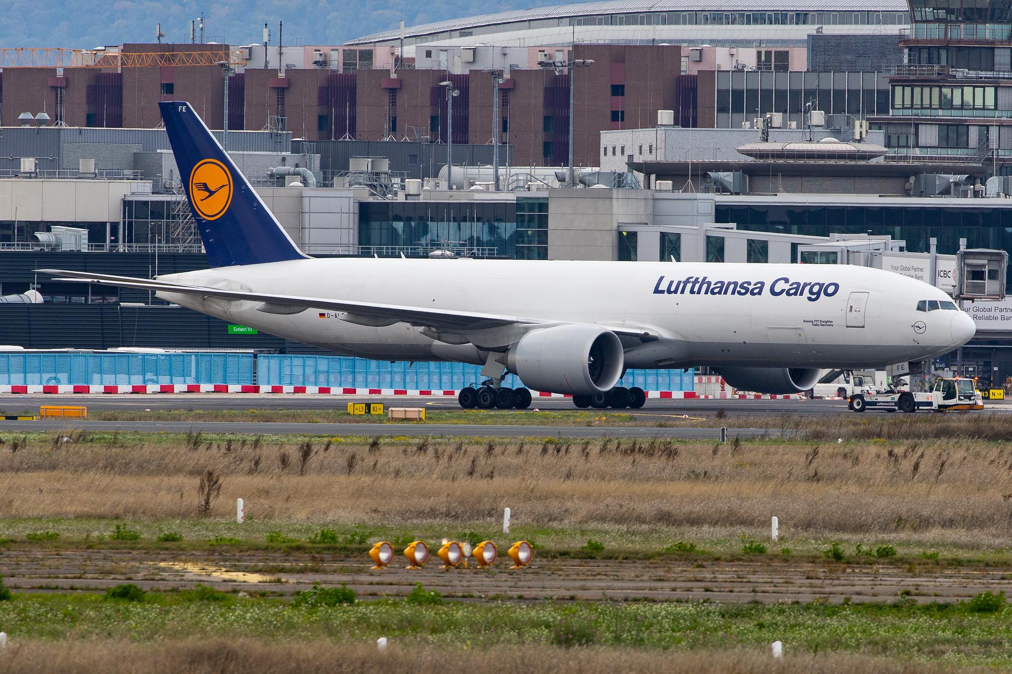 Frankfurt Airport: Lufthansa Cargo (/ GEC) |  Boeing 777-FBT B77L | D-ALFE | MSN 41678
