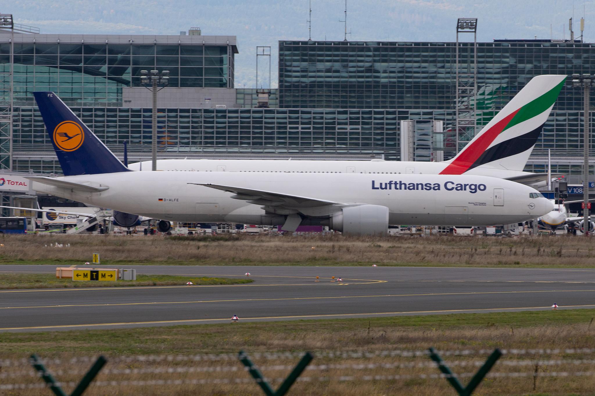 Frankfurt Airport: Lufthansa Cargo (/ GEC) |  Boeing 777-FBT B77L | D-ALFE | MSN 41678