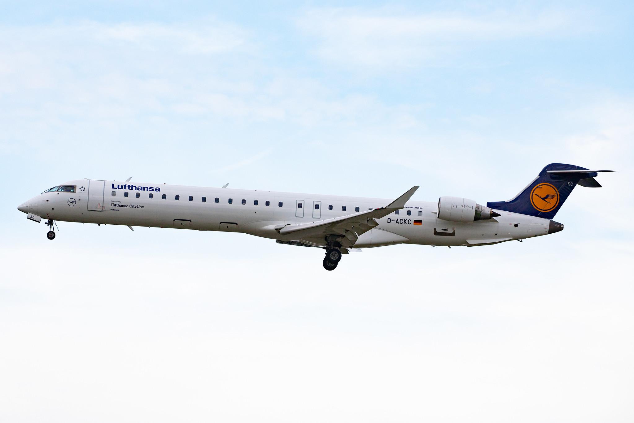 Frankfurt Airport: Lufthansa (LH / DLH) | Operator: Lufthansa CityLine |  Bombardier CRJ-900LR CRJ9 | D-ACKC | MSN 15078