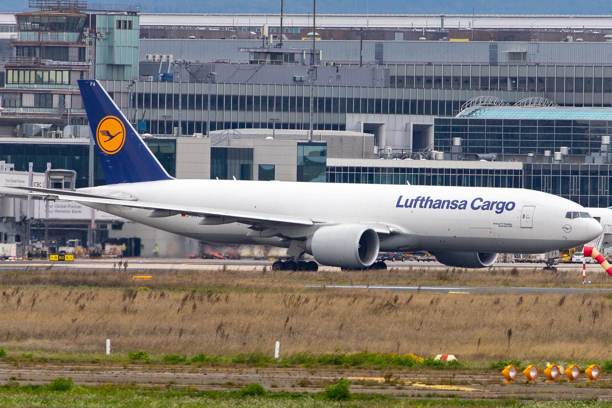 Frankfurt Airport: Lufthansa Cargo (/ GEC) |  Boeing 777-FBT B77L | D-ALFA | MSN 41674