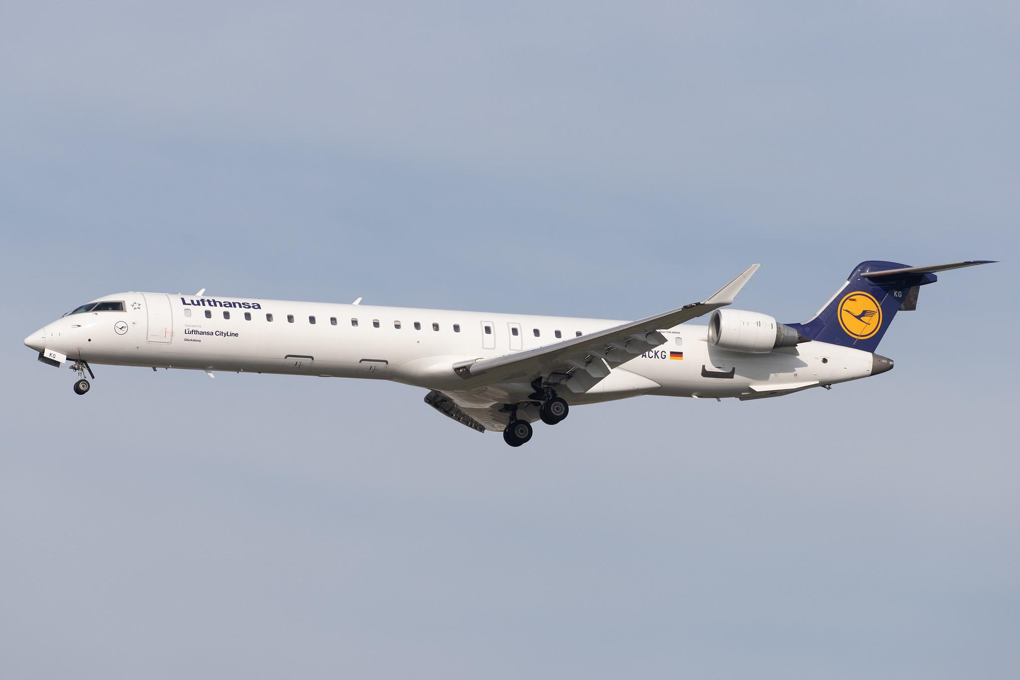 Frankfurt Airport: Lufthansa (LH / DLH) | Operator: Lufthansa CityLine |  Bombardier CRJ-900LR CRJ9 | D-ACKG | MSN 15084