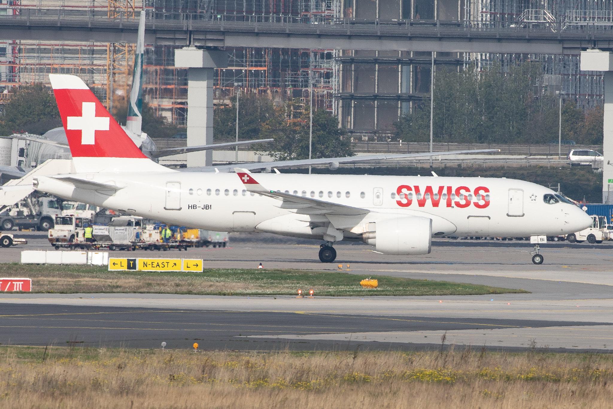 Frankfurt Airport: Swiss (LX / SWR) |  Airbus A220-100 BCS1 | HB-JBI | MSN 50018