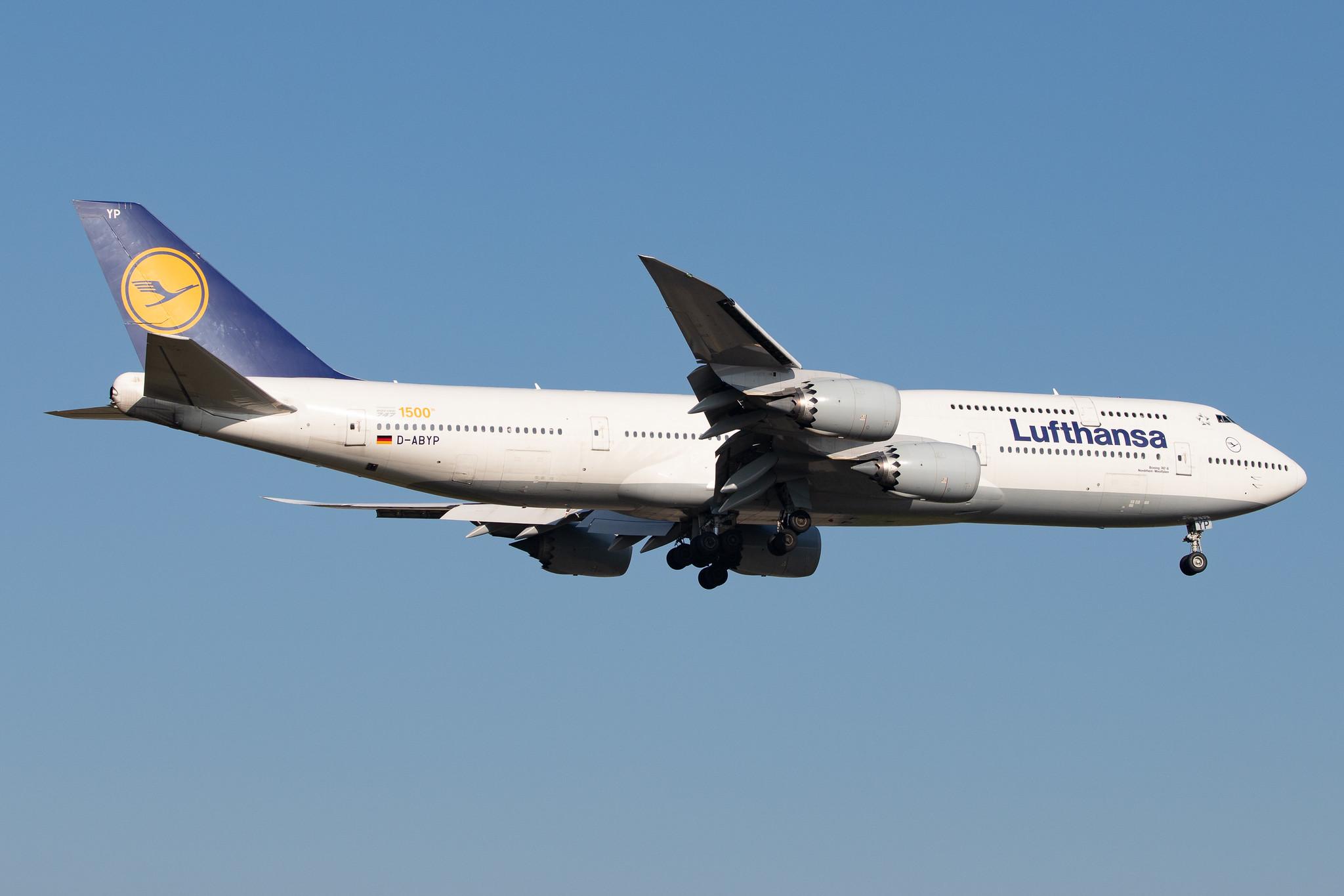 Frankfurt Airport: Lufthansa (LH / DLH) |  Boeing 747-830 B748 | D-ABYP | MSN 37839