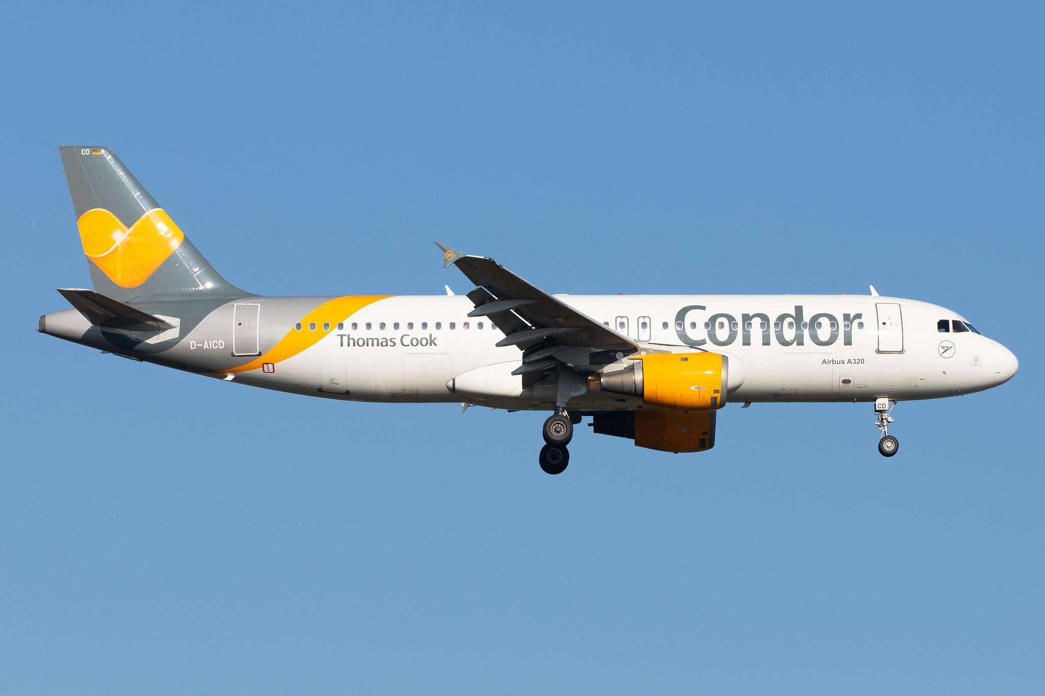 Frankfurt Airport: Condor (DE / CFG) |  Airbus A320-212 A320 | D-AICD | MSN 0884
