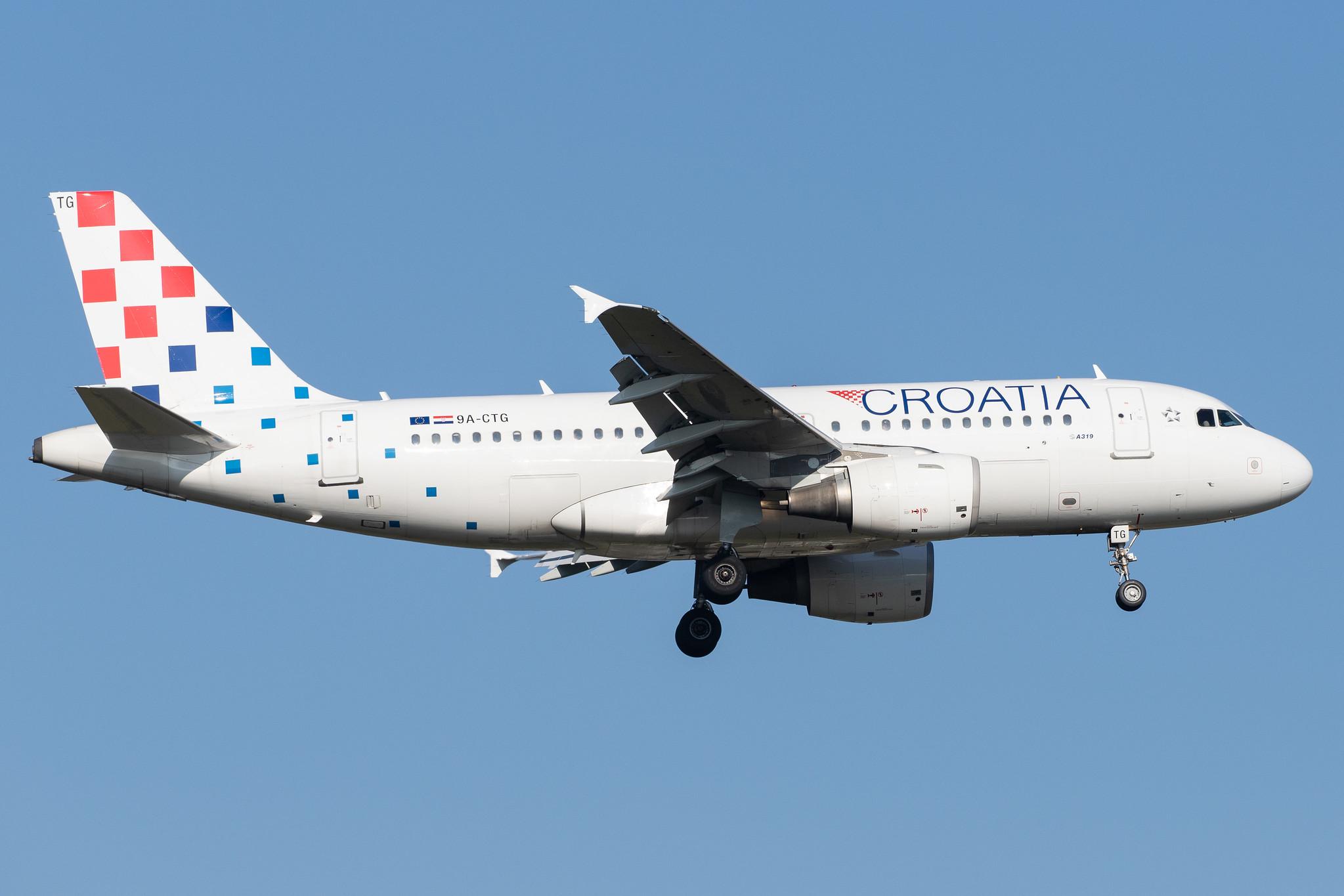 Frankfurt Airport: Croatia Airlines (OU / CTN) |  Airbus A319-112 A319 | 9A-CTG | MSN 0767
