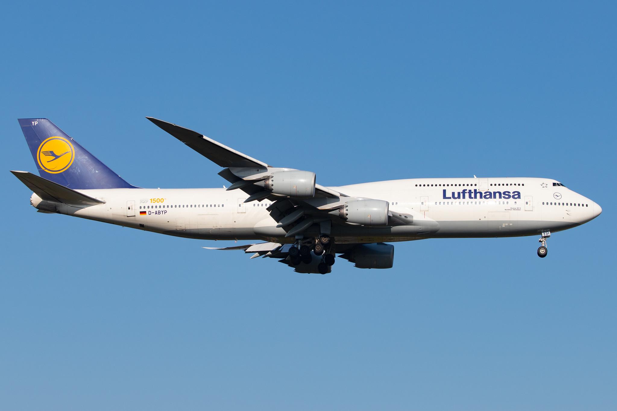 Frankfurt Airport: Lufthansa (LH / DLH) |  Boeing 747-830 B748 | D-ABYP | MSN 37839