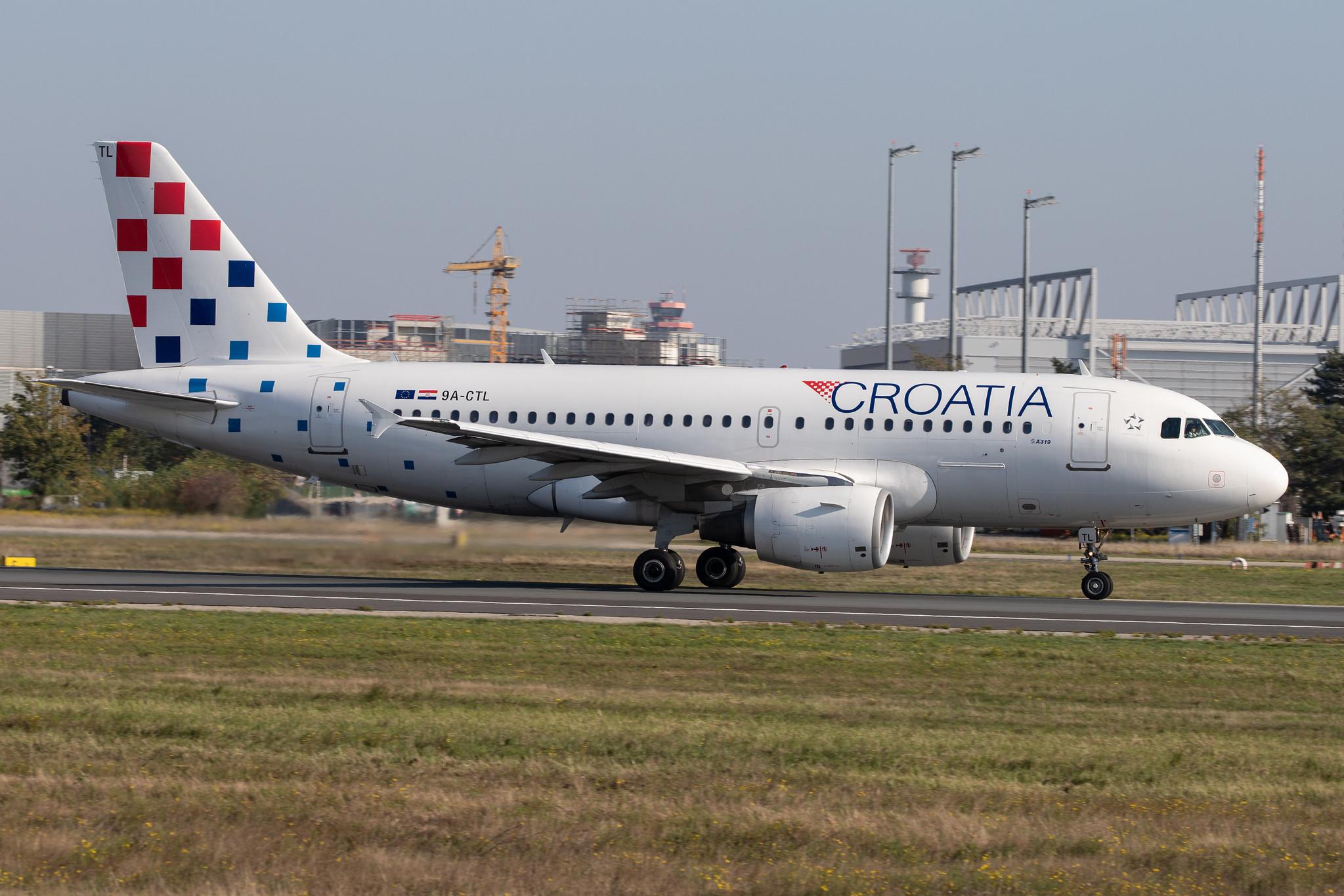 Frankfurt Airport: Croatia Airlines (OU / CTN) |  Airbus A319-112 A319 | 9A-CTL | MSN 1252