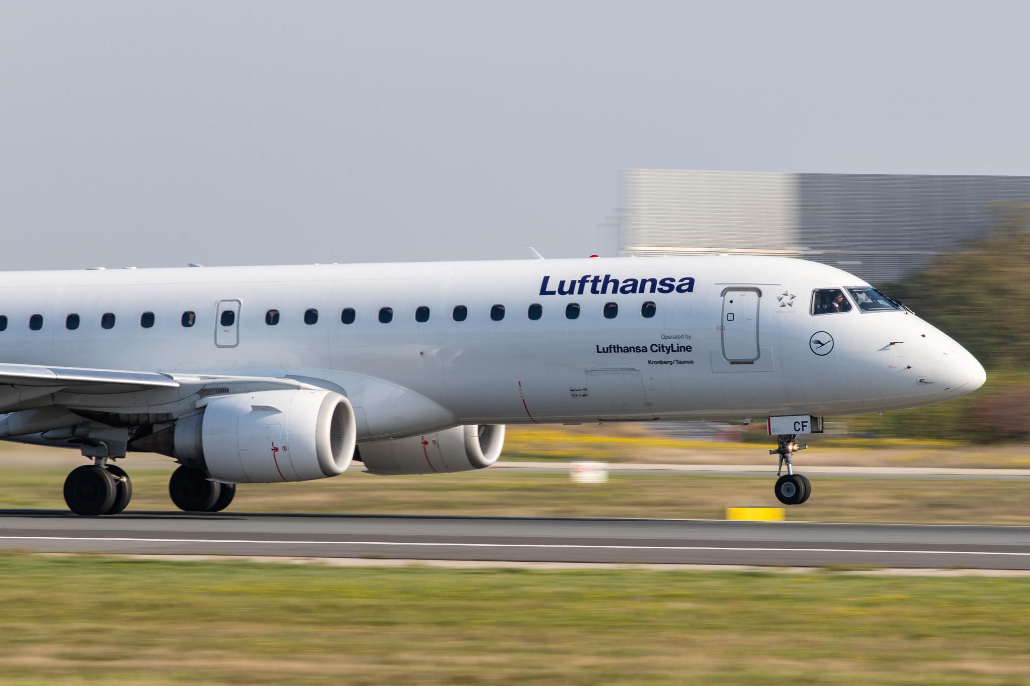 Frankfurt Airport: Lufthansa (LH / DLH) | Operator: Lufthansa CityLine |  Embraer ERJ-190LR E190 | D-AECF | MSN 19000359