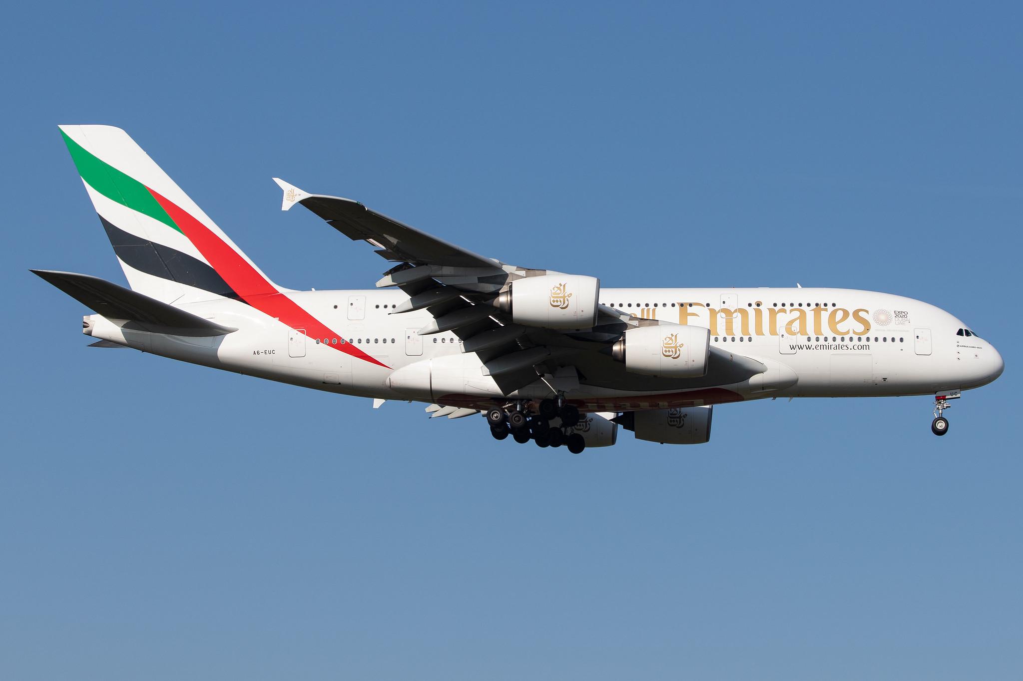 Frankfurt Airport: Emirates (EK / UAE) |  Airbus A380-861 A388 | A6-EUC | MSN 214