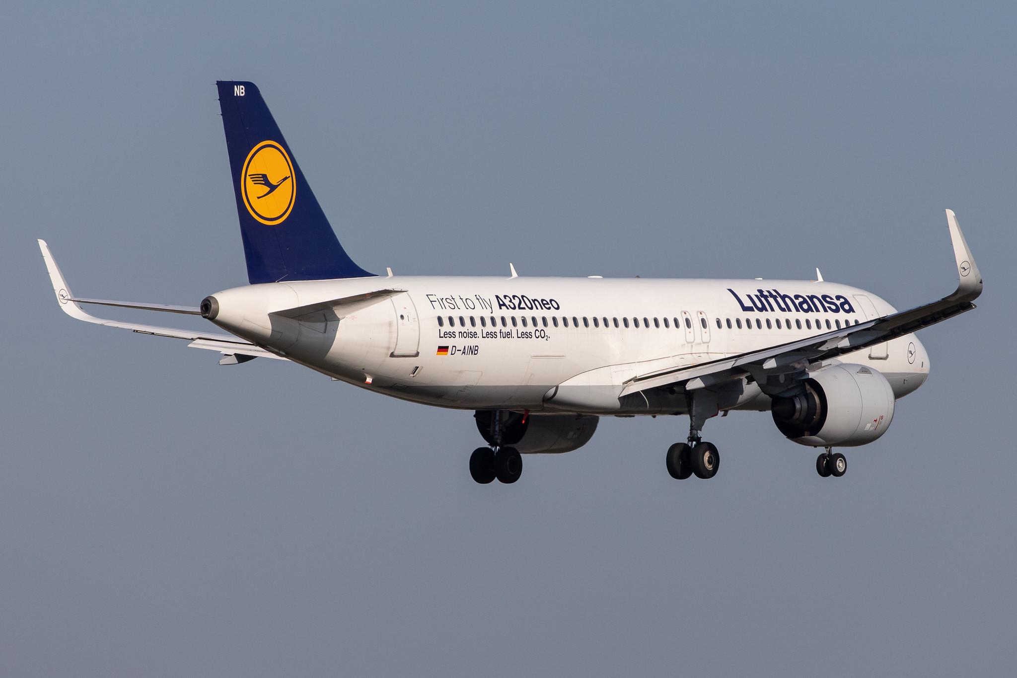 Frankfurt Airport: Lufthansa (LH / DLH) | Livery: First to fly A320neo Sticker | Airbus A320-271N A20N | D-AINB | MSN 6864