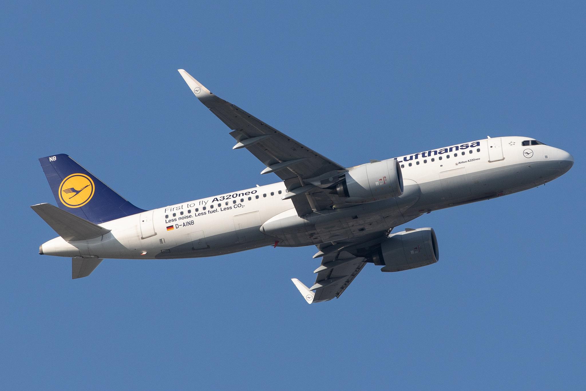 Frankfurt Airport: Lufthansa (LH / DLH) | Livery: First to fly A320neo Sticker | Airbus A320-271N A20N | D-AINB | MSN 6864