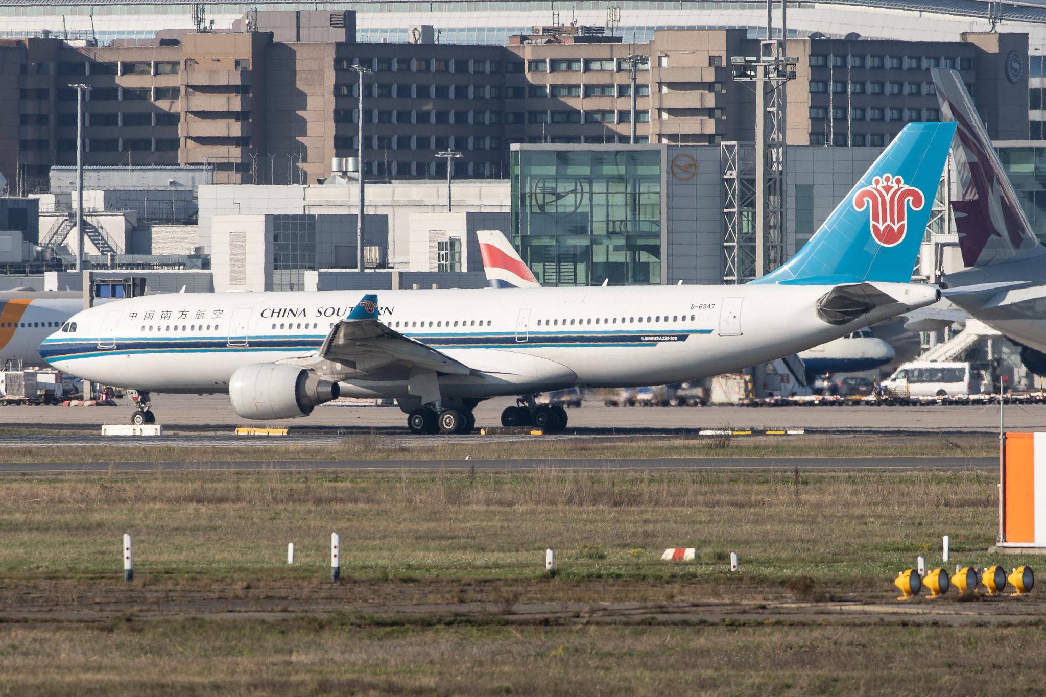 Frankfurt Airport: China Southern Airlines (CZ / CSN) |  Airbus A330-223 A332 | B-6547 | MSN 1309