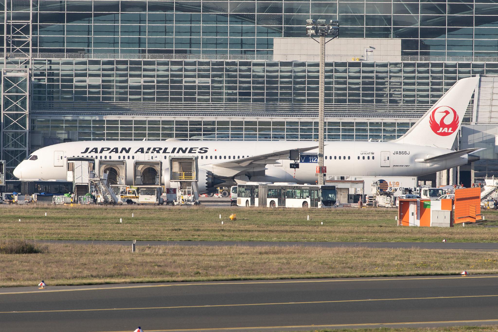 Frankfurt Airport: Japan Airlines (JL / JAL) |  Boeing 787-9 Dreamliner B789 | JA866J | MSN 35423