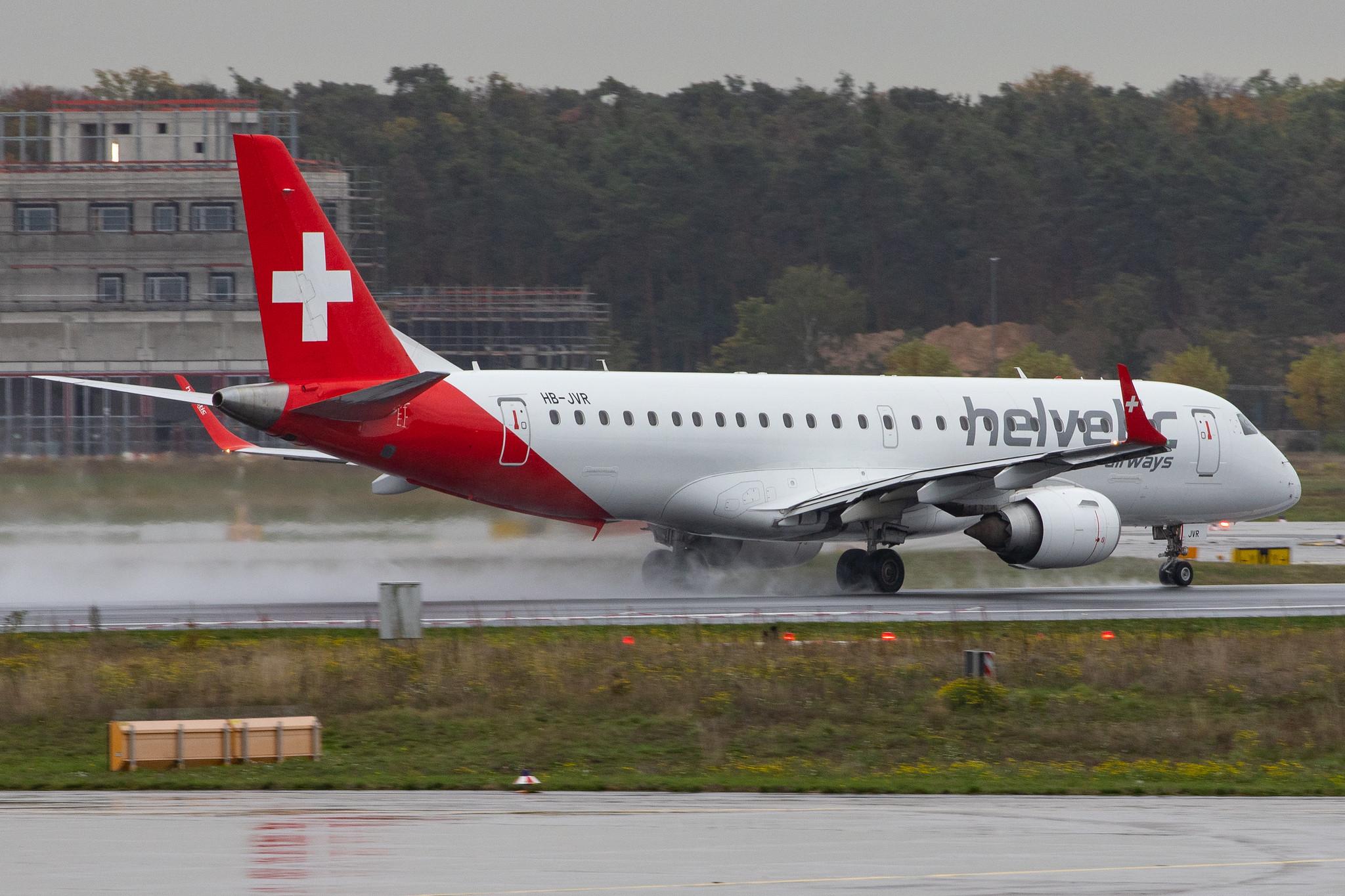 Frankfurt Airport: Helvetic Airways (2L / OAW) |  Embraer ERJ-190LR E190 | HB-JVR | MSN 19000435