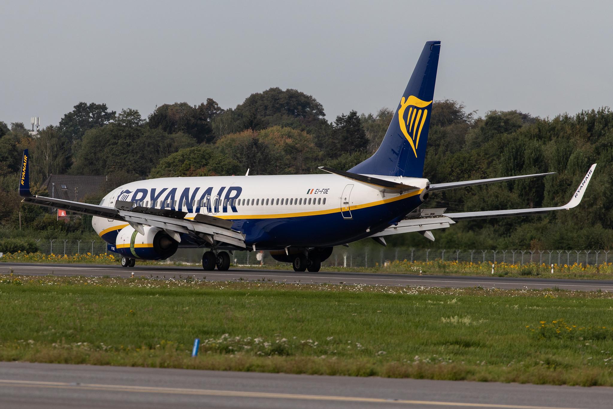 Hamburg Airport: Ryanair (FR / RYR) |  Boeing 737-8AS B738 | EI-FOE | MSN 44713