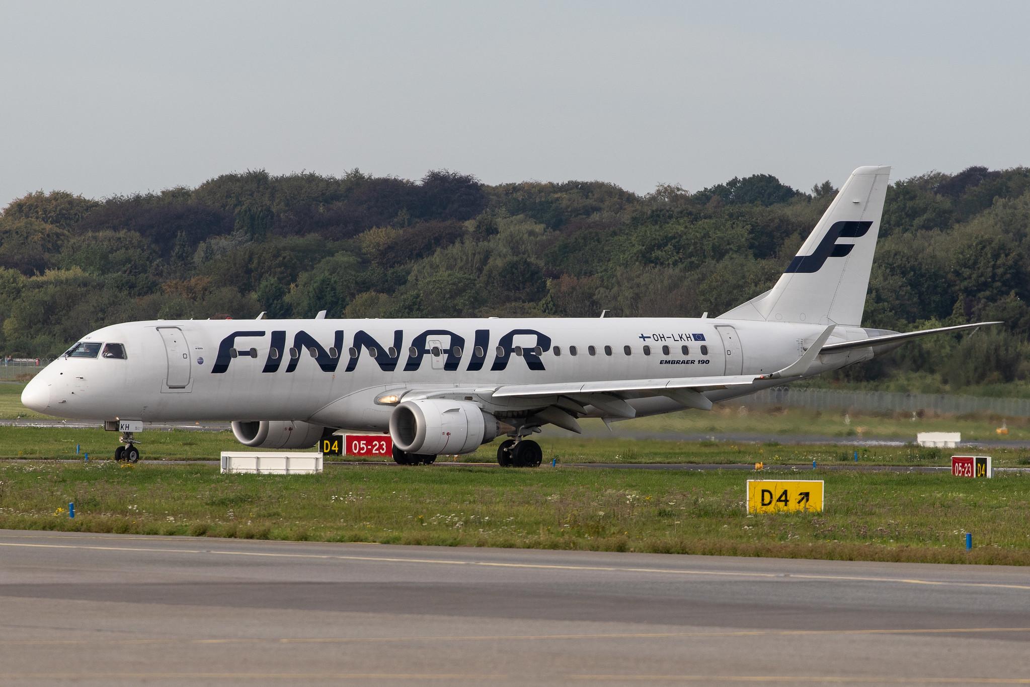 Hamburg Airport: Finnair (AY / FIN) | Operator: NORRA |  Embraer ERJ-190LR E190 | OH-LKH | MSN 19000086