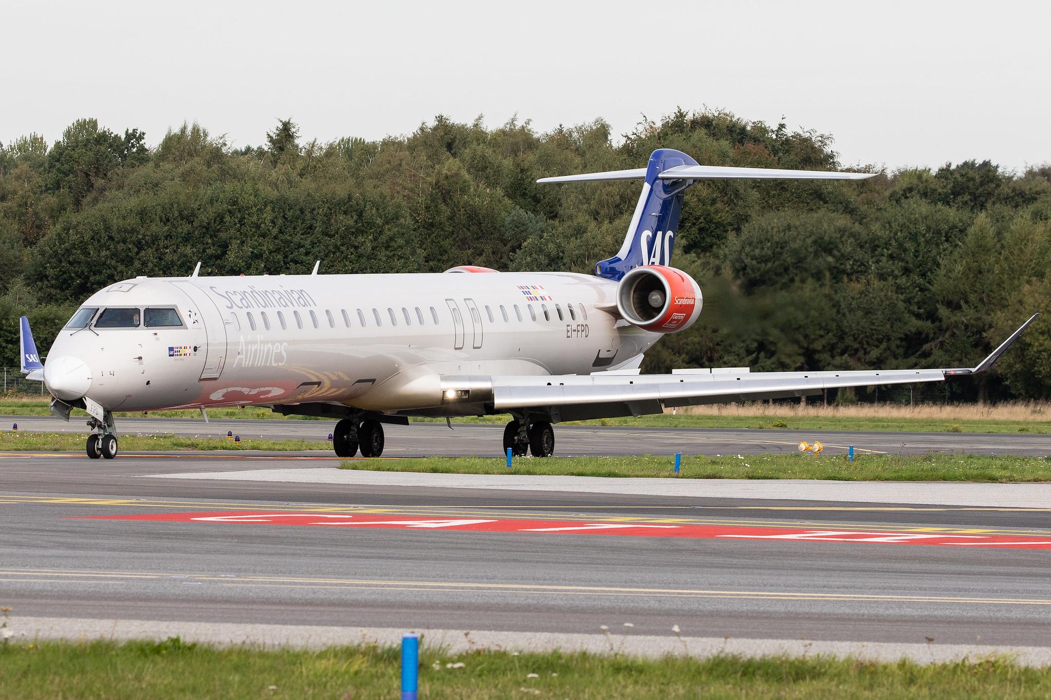 Hamburg Airport: SAS (SK / SAS) | Operator: Cityjet |  Bombardier CRJ-900LR CRJ9 | EI-FPD | MSN 15401