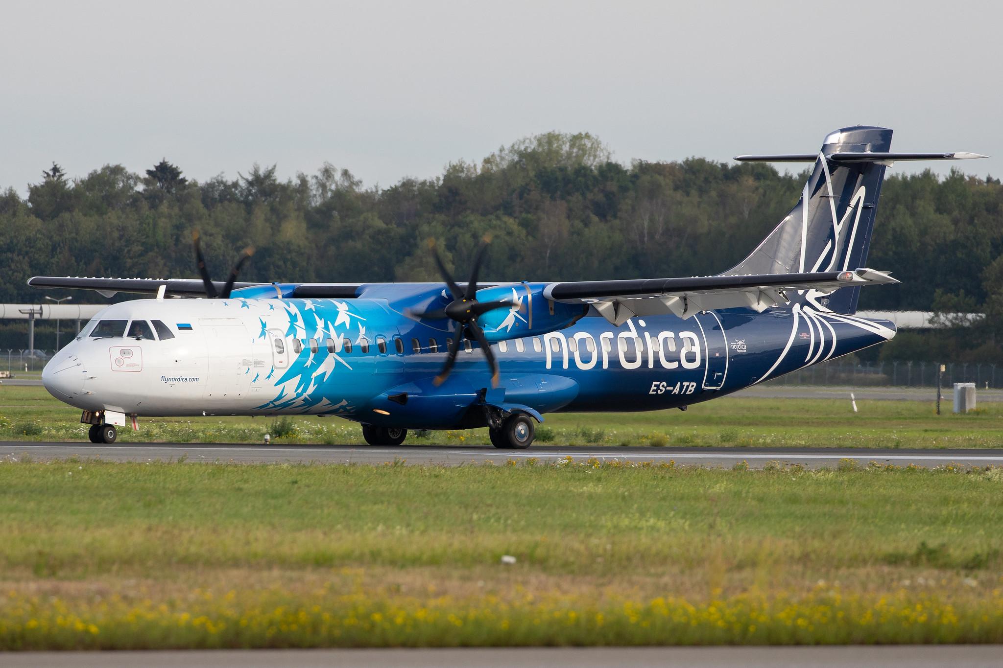 Hamburg Airport: Nordica (EE / EST) | Operator: Regional Jet |  ATR 72-600 AT76 | ES-ATB | MSN 1028