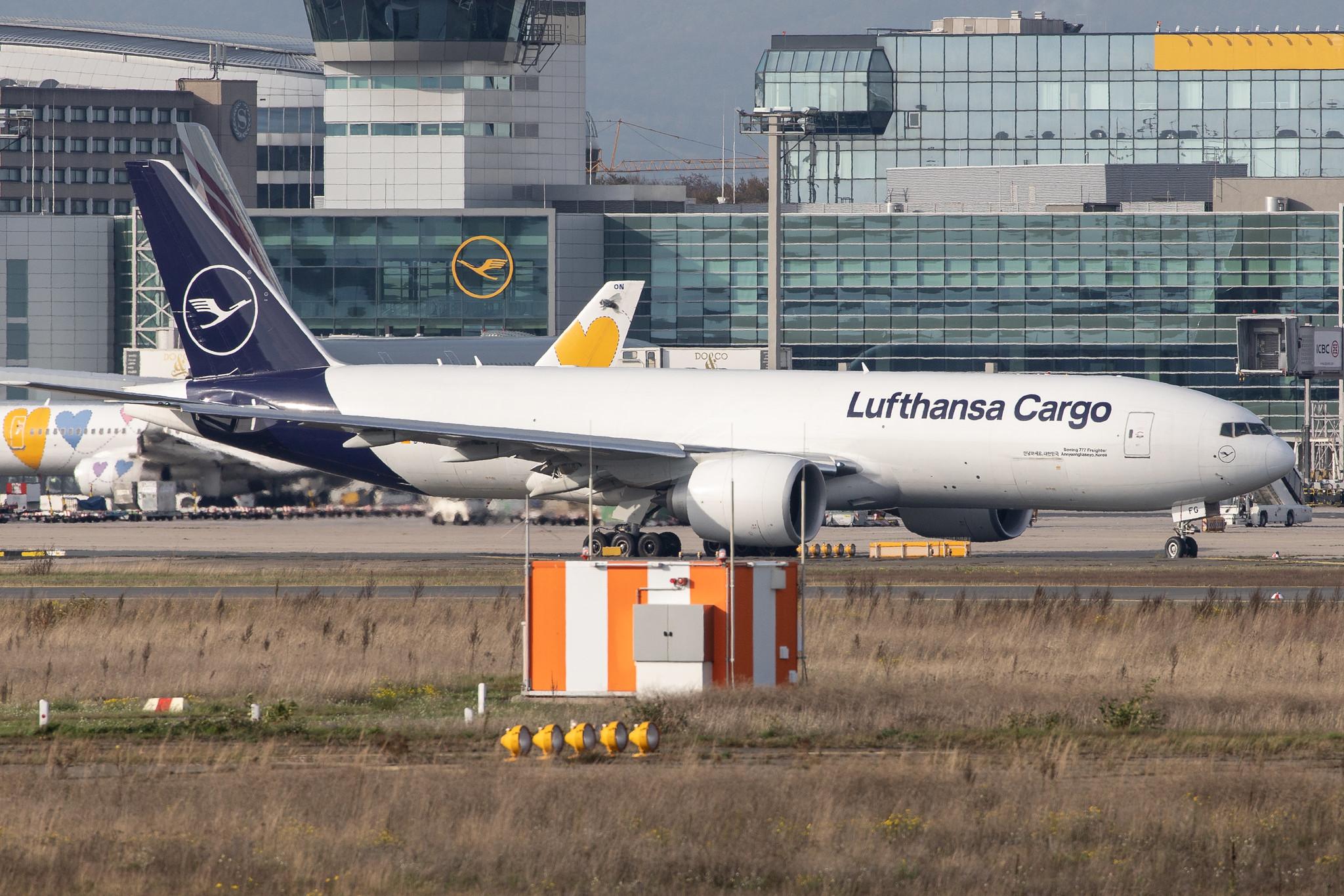 Frankfurt Airport: Lufthansa Cargo (/ GEC) |  Boeing 777-FBT B77L | D-ALFG | MSN 66090