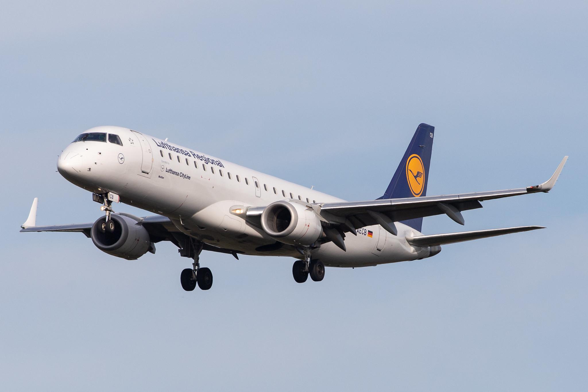Frankfurt Airport: Lufthansa (LH / DLH) | Operator: Lufthansa CityLine |  Embraer ERJ-190LR E190 | D-AECB | MSN 19000332