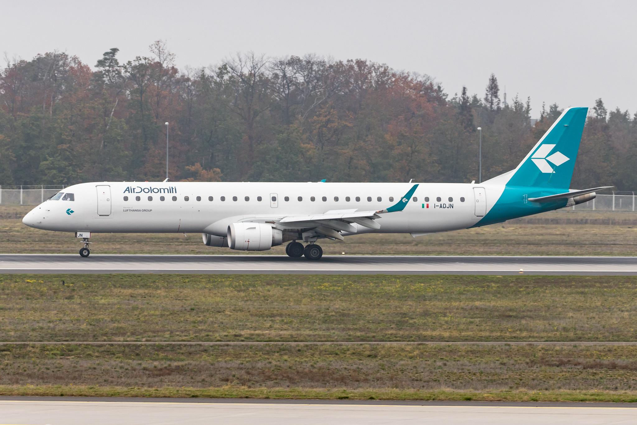 Frankfurt Airport: Air Dolomiti (EN / DLA) |  Embraer ERJ-195LR E195 | I-ADJN | MSN 19000270