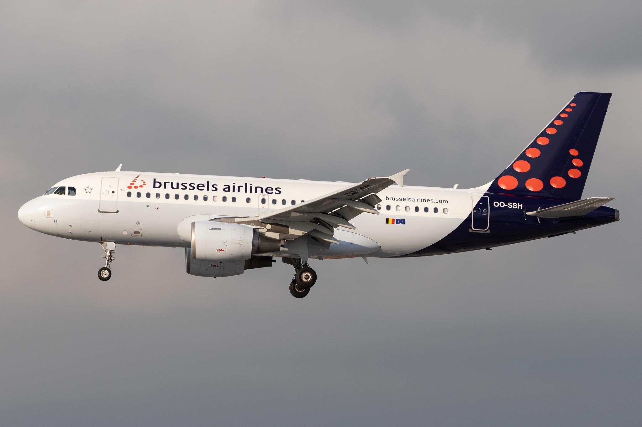Hamburg Airport: Brussels Airlines (SN / BEL) |  Airbus A319-112 A319 | OO-SSH | MSN 2925
