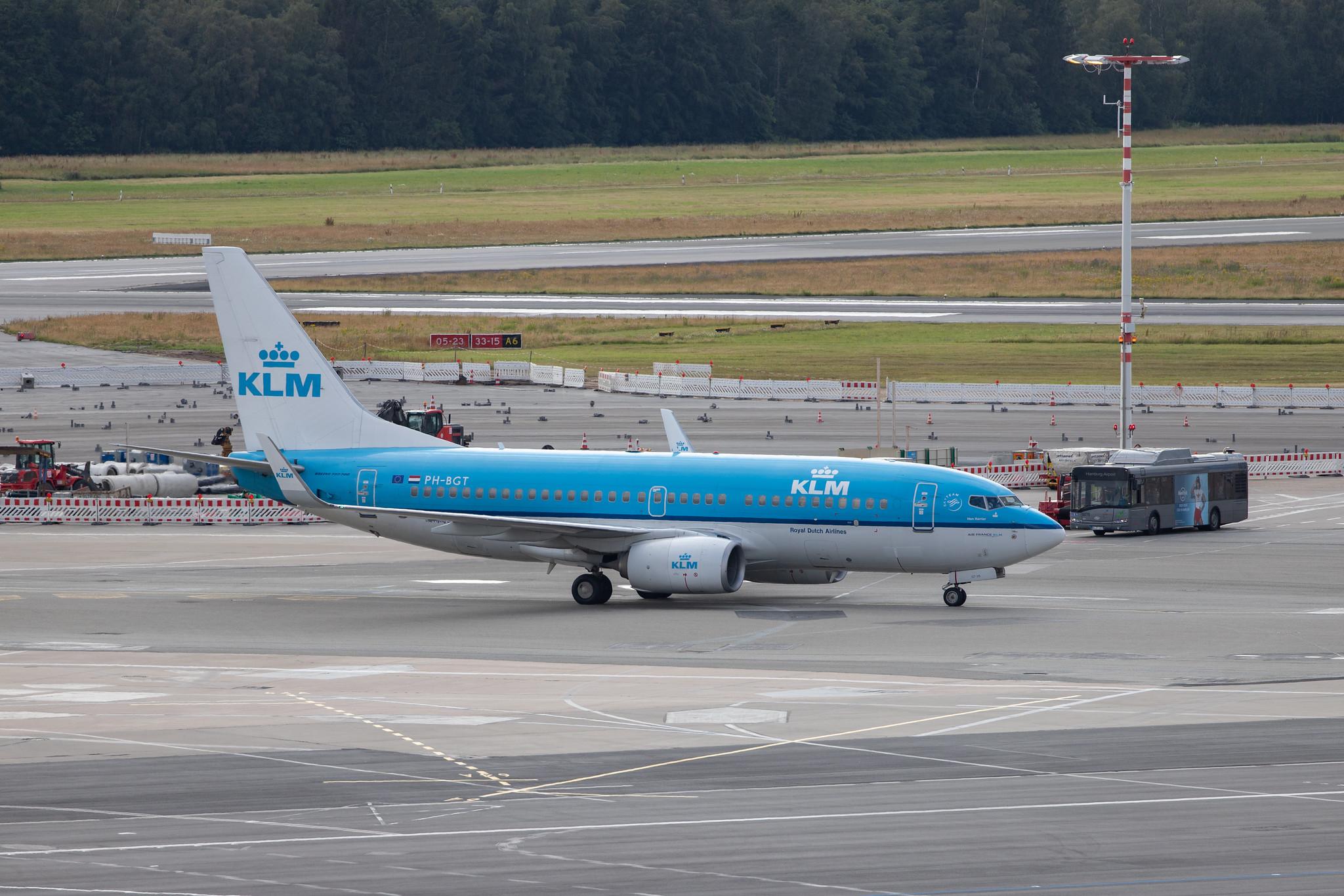 Hamburg Airport: KLM (KL / KLM) |  Boeing 737-7K2 B737 | PH-BGT | MSN 38634