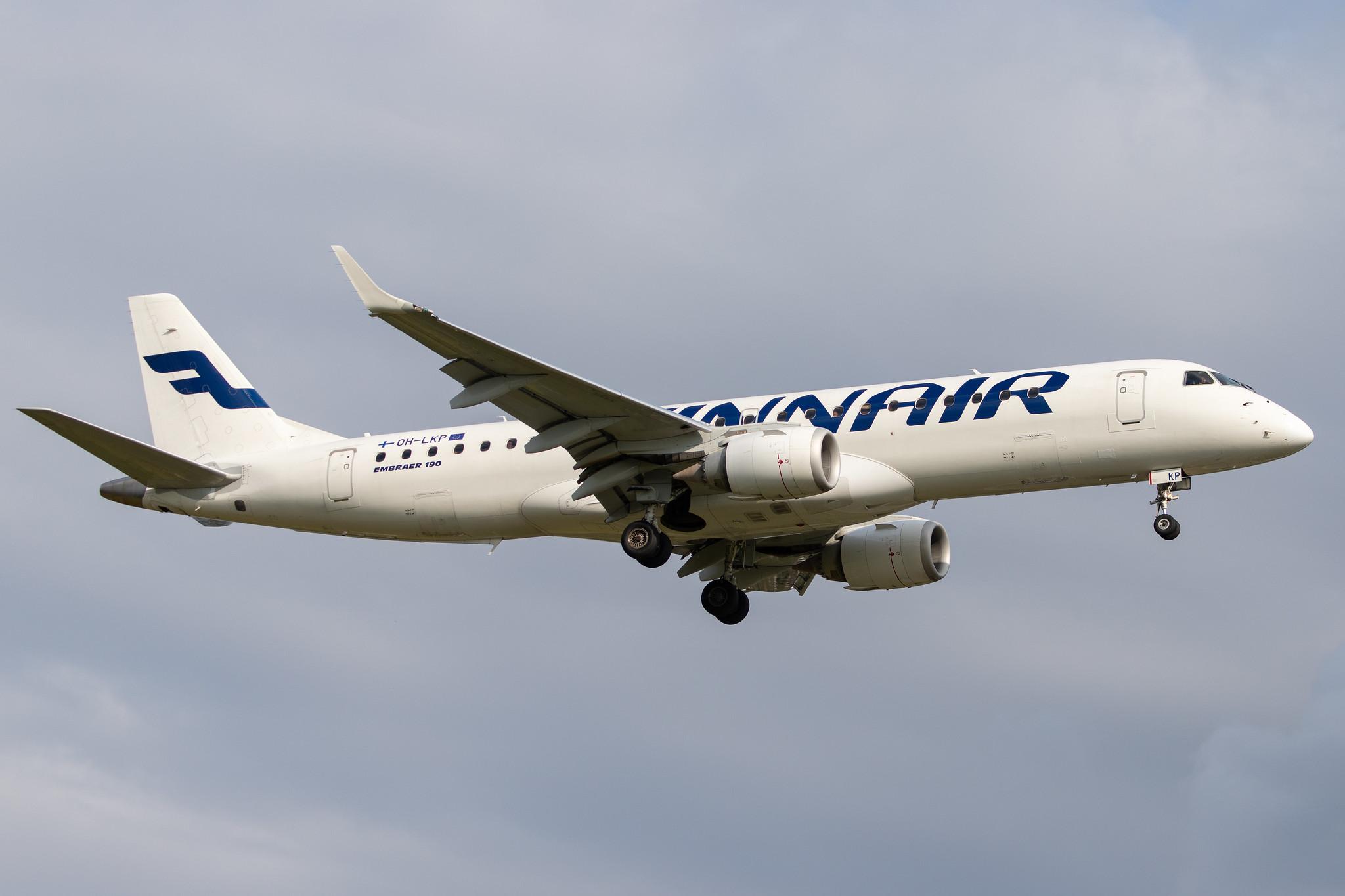 Hamburg Airport: Finnair (AY / FIN) | Operator: NORRA |  Embraer E190LR E190 | OH-LKP | MSN 19000416